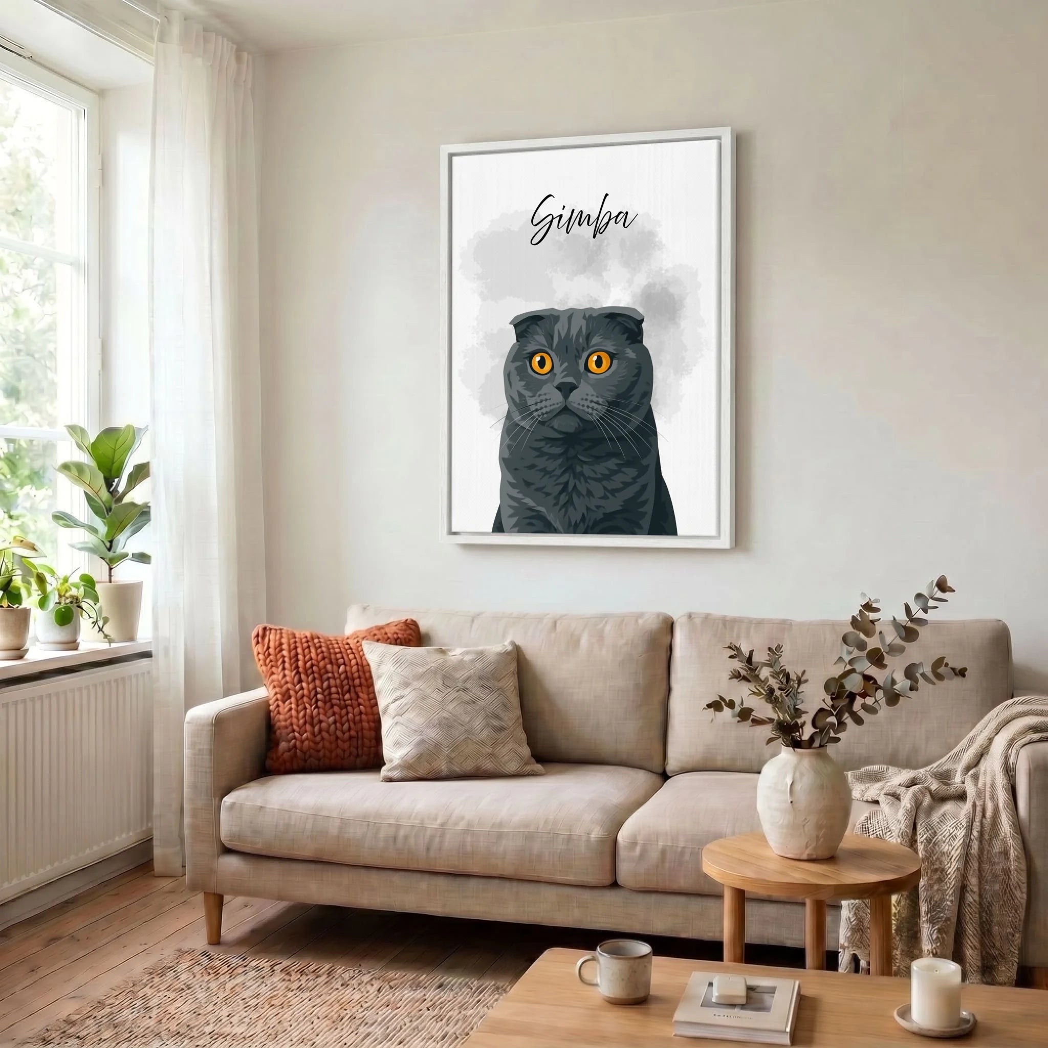 Leinwand Wohnzimmer 34 weiss