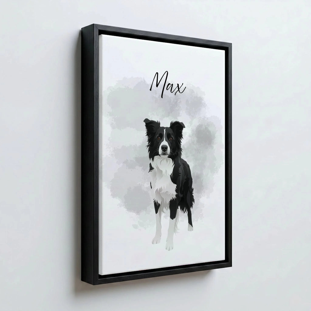 Perspektive Wand 23 black frame canvas