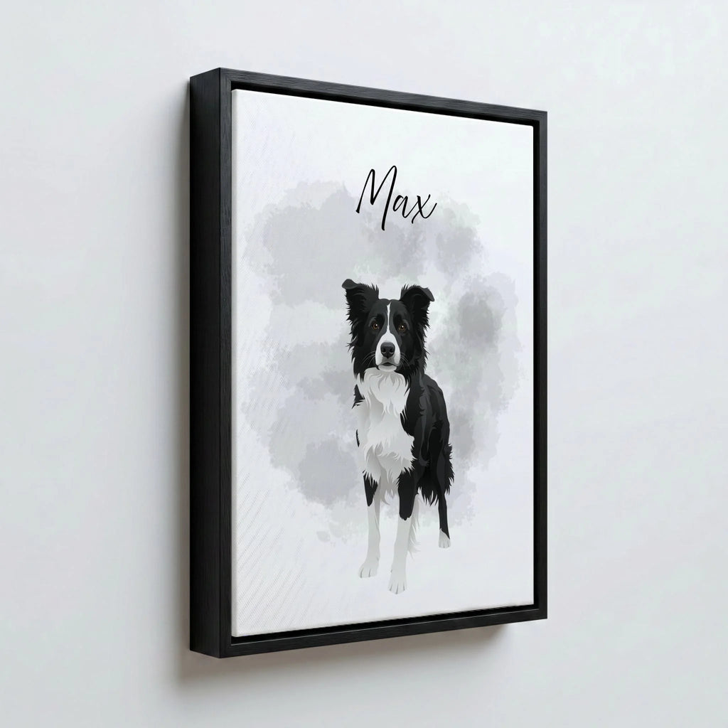 Perspektive Wand 34 black frame canvas