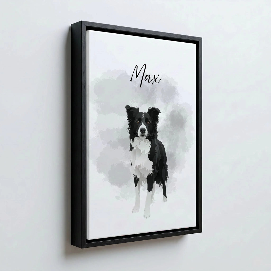 Perspektive Wand 23 black frame canvas