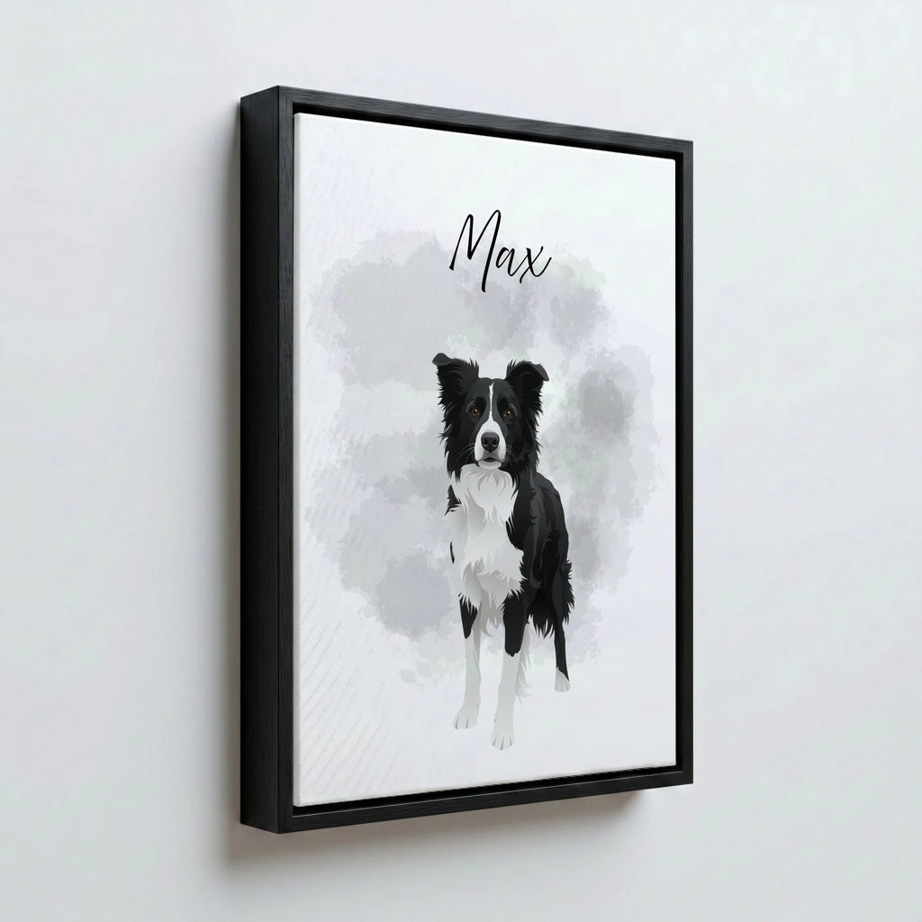 Perspektive Wand 34 black frame canvas