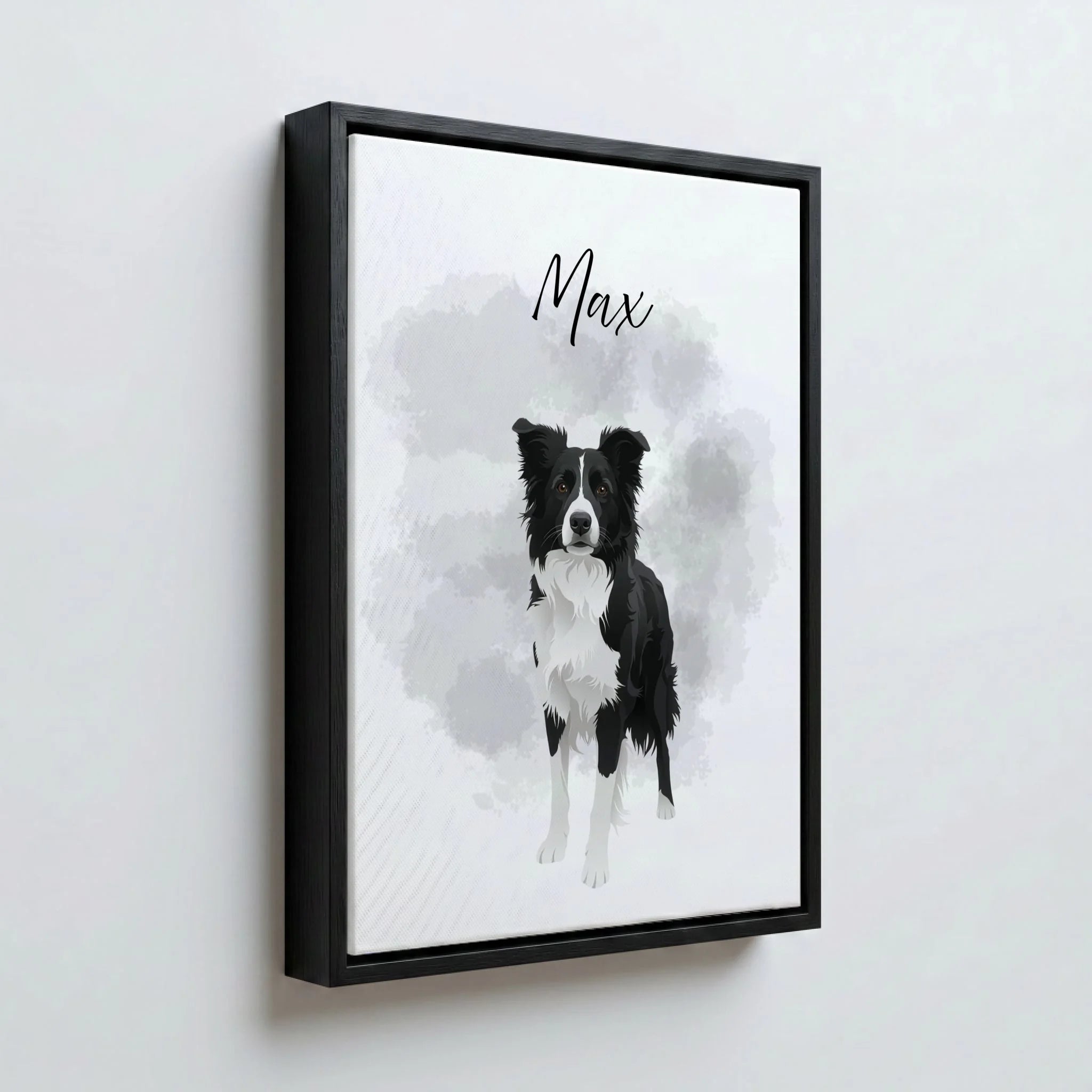 Perspektive Wand 34 black frame canvas
