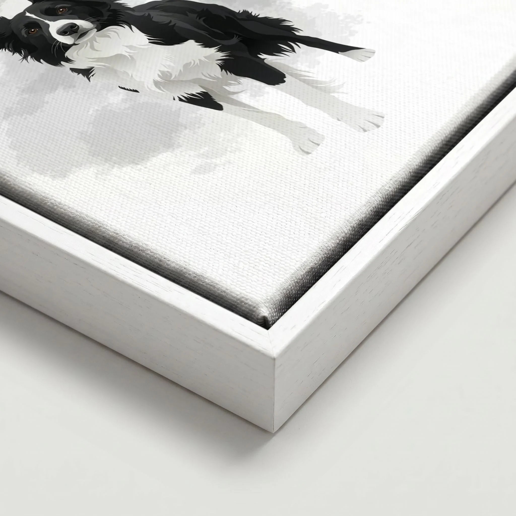 Leinwand Close Up framed weiss