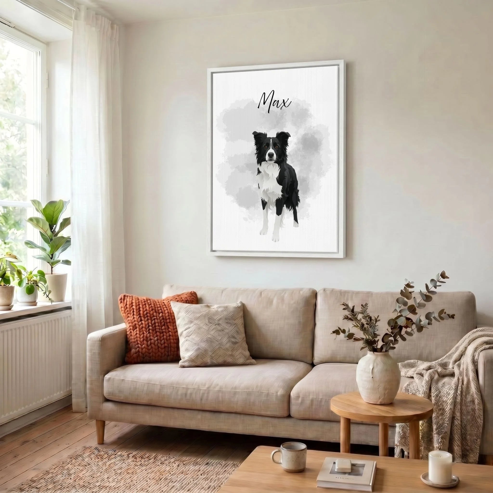 Leinwand Wohnzimmer 34 weiss