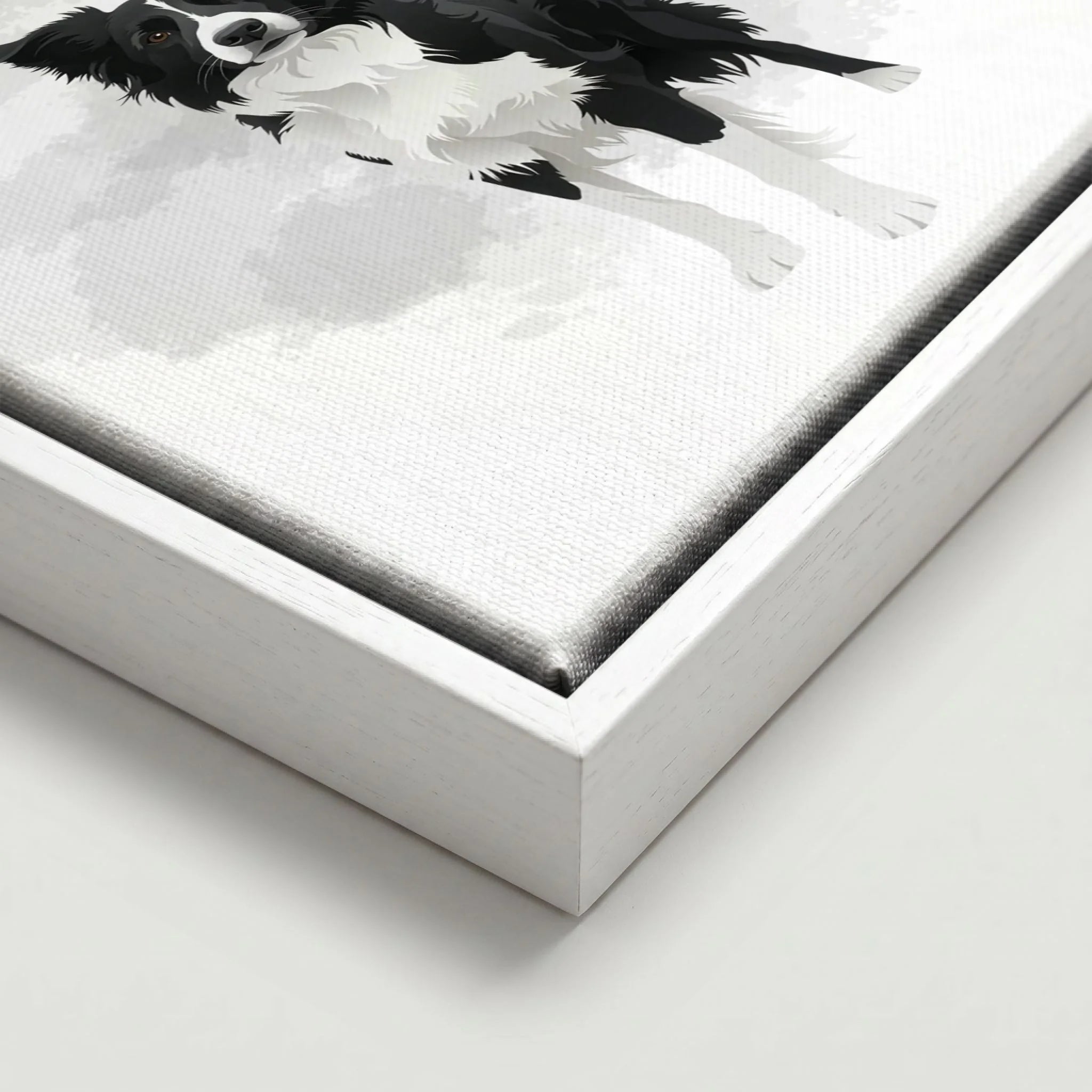 Leinwand Close Up framed weiss