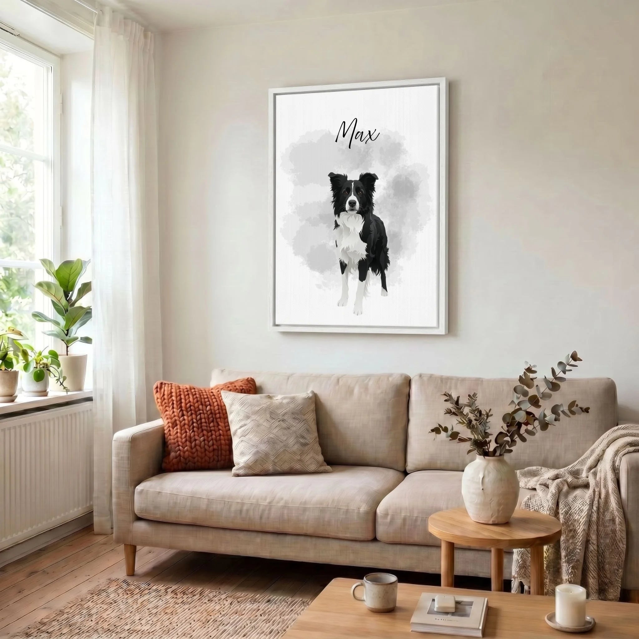 Leinwand Wohnzimmer 34 weiss
