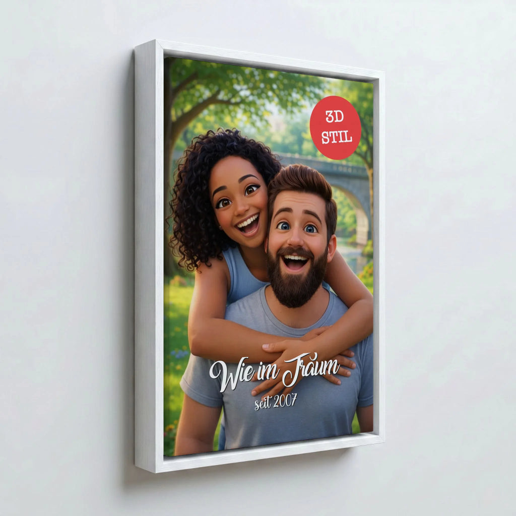 Perspektive Wand 23weiss frame canvas