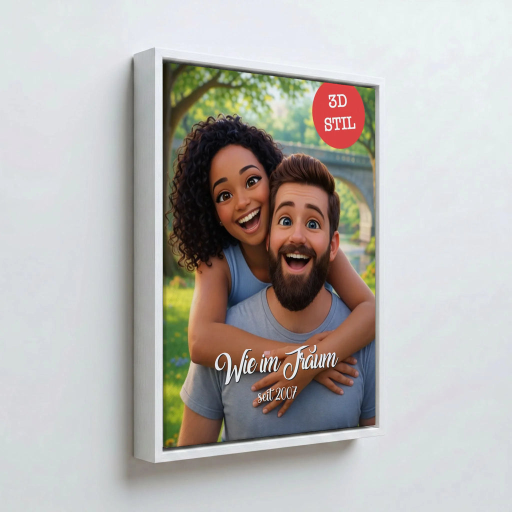Perspektive Wand 34weiss canvas