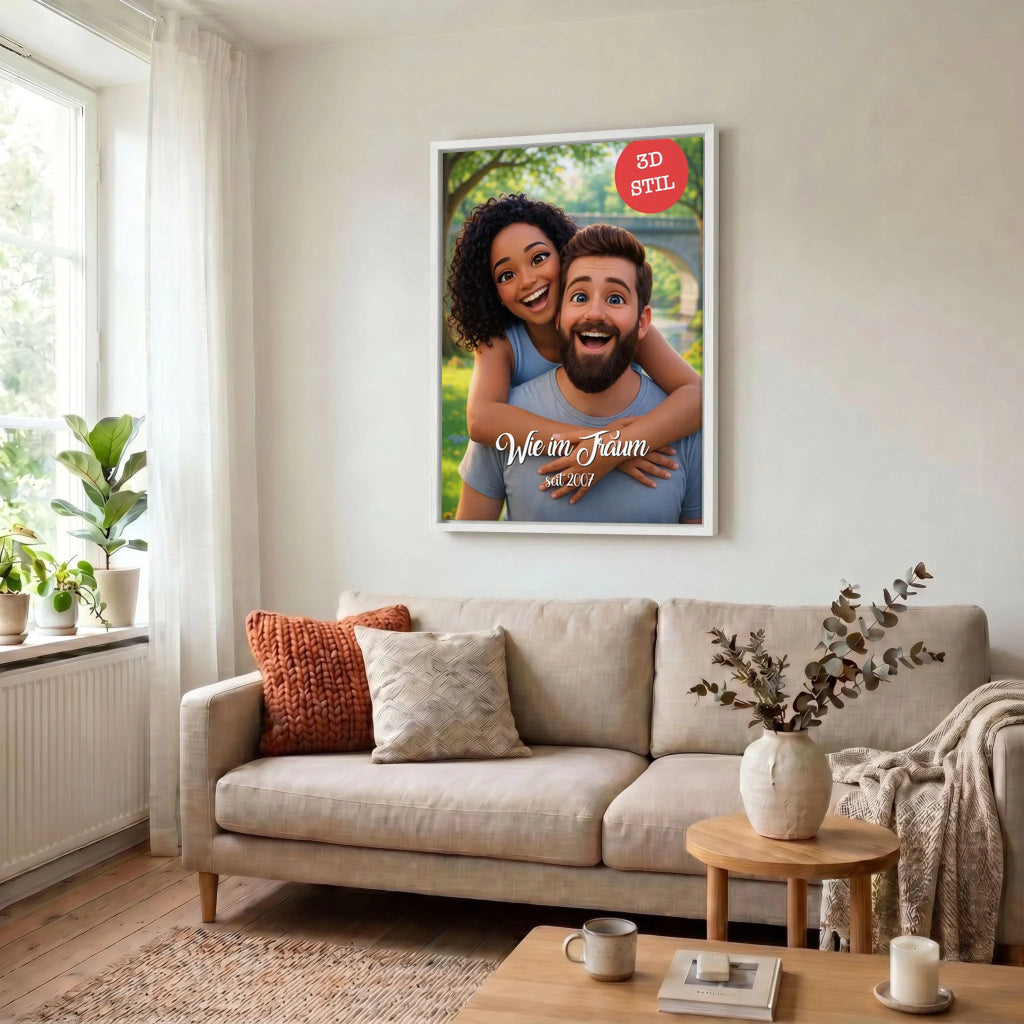 Leinwand Wohnzimmer 34 weiss