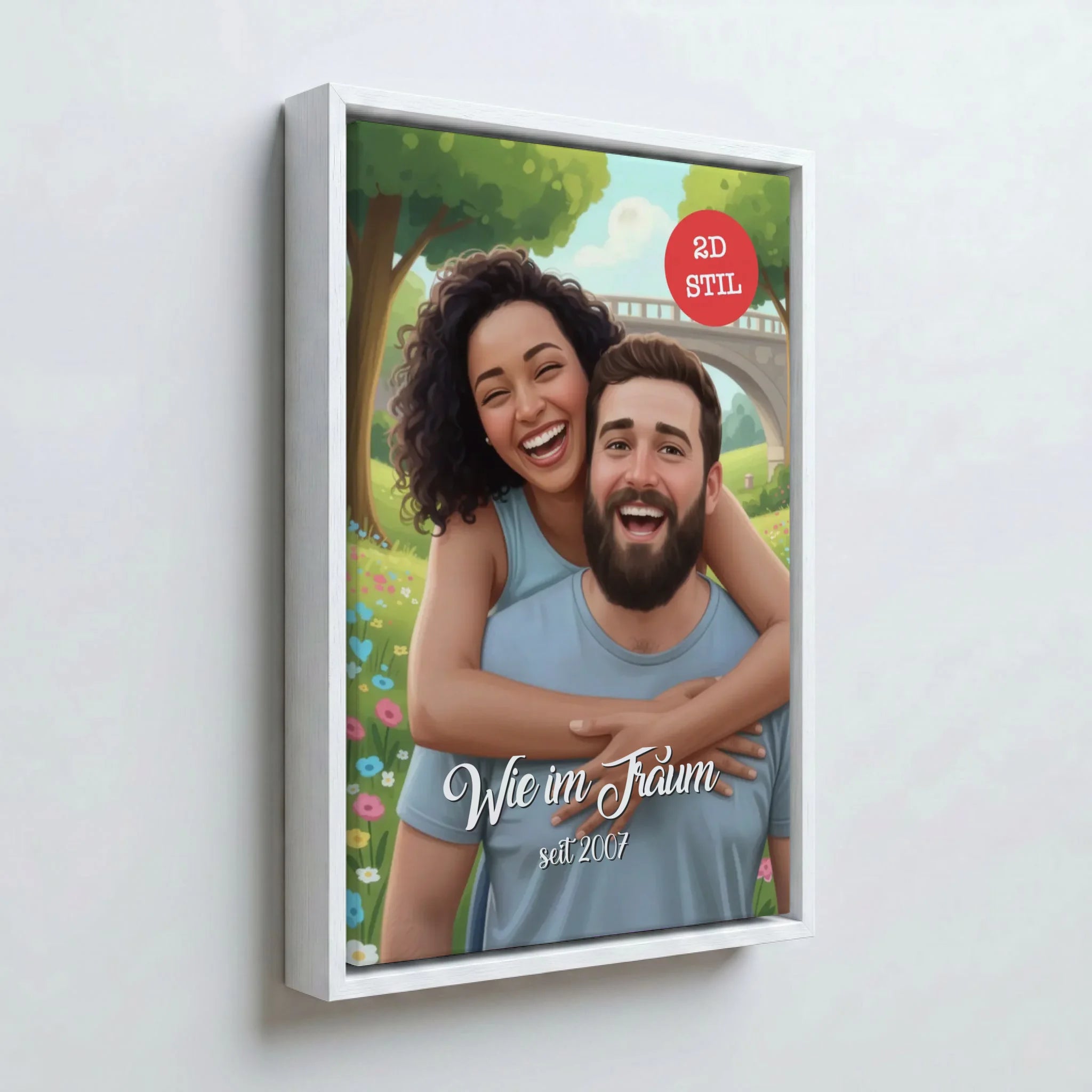 Perspektive Wand 23weiss frame canvas