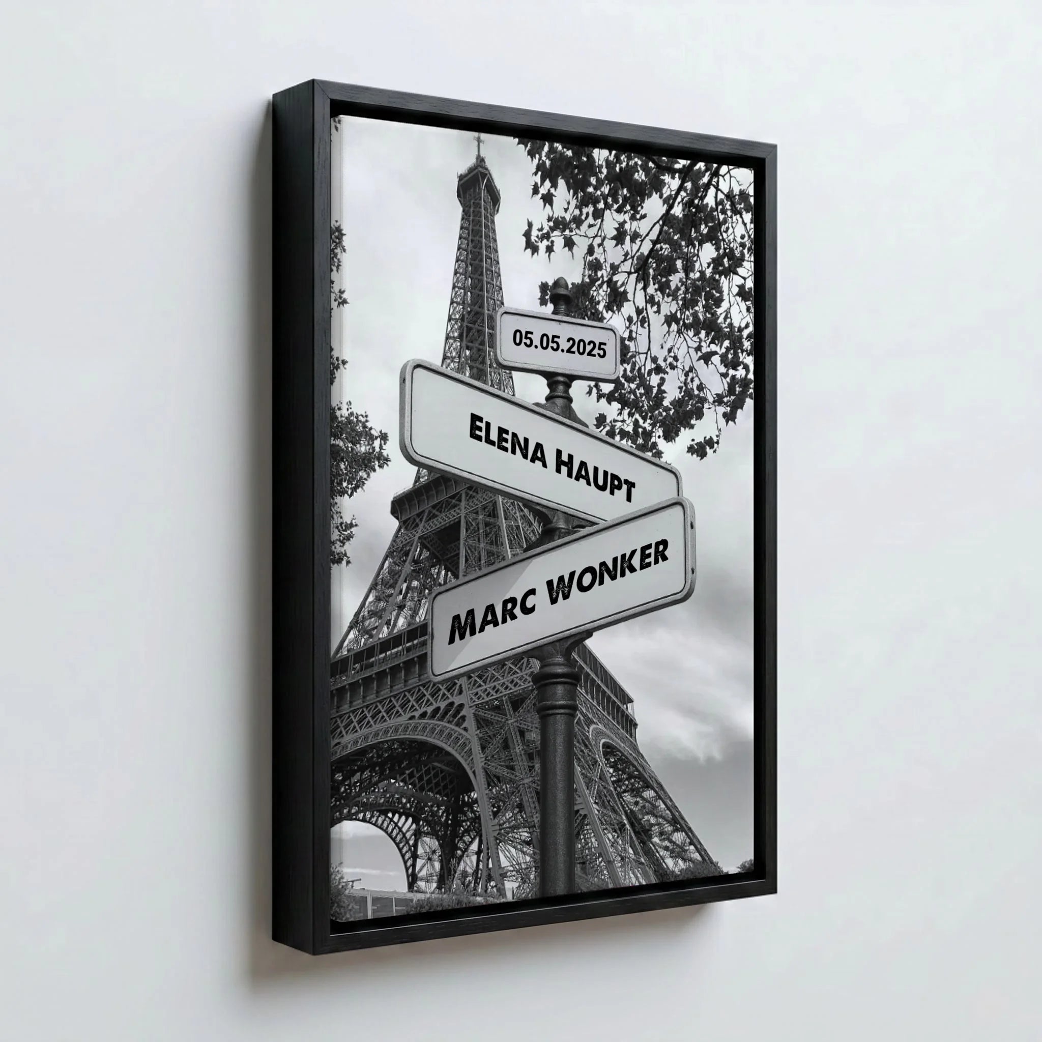 Perspektive Wand 23 black frame canvas