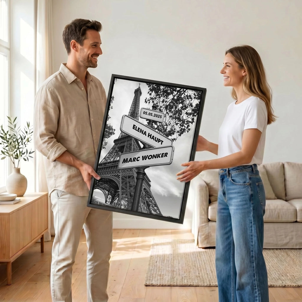 Paar mit Leinwand 34 canvas black