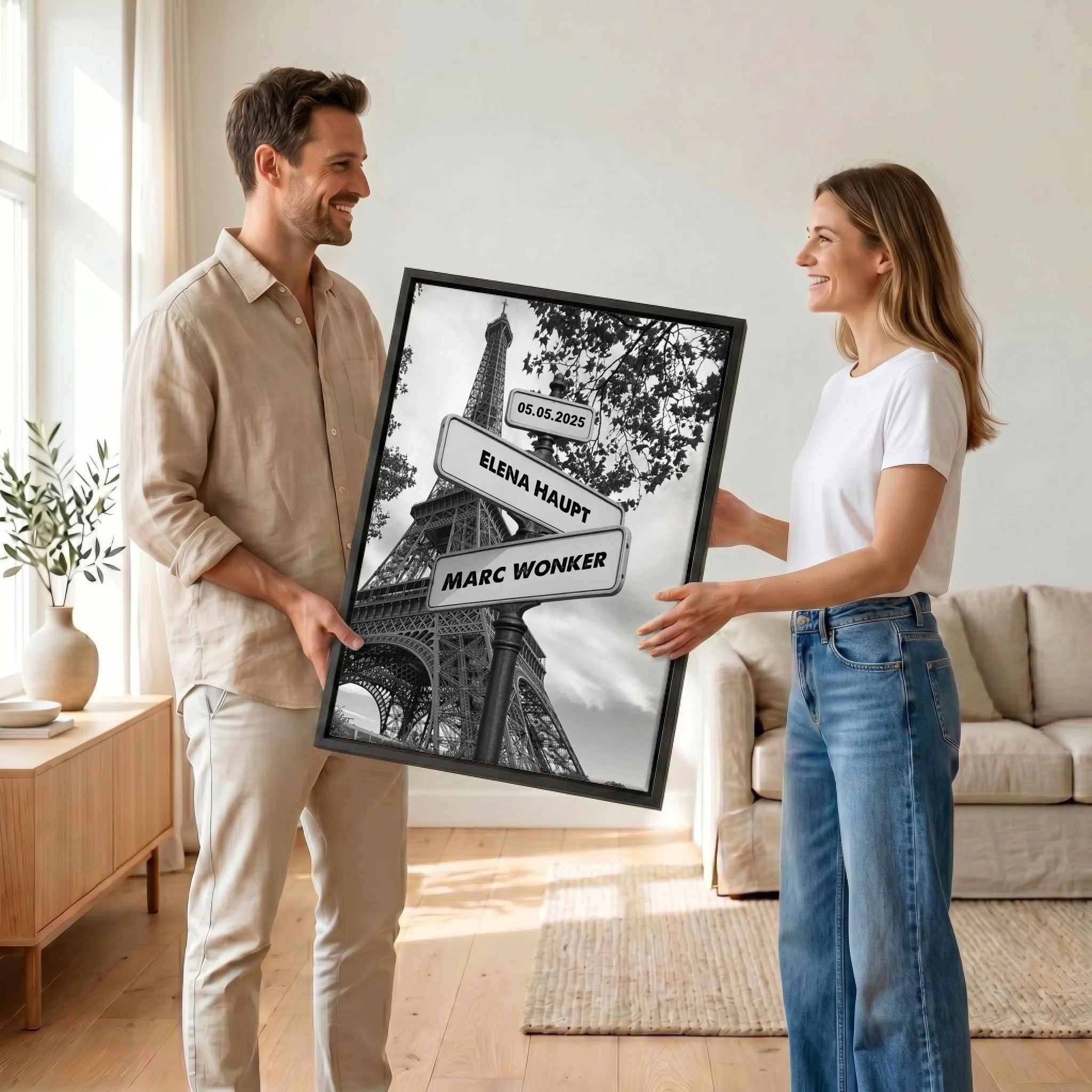 Paar mit Leinwand 34 canvas black