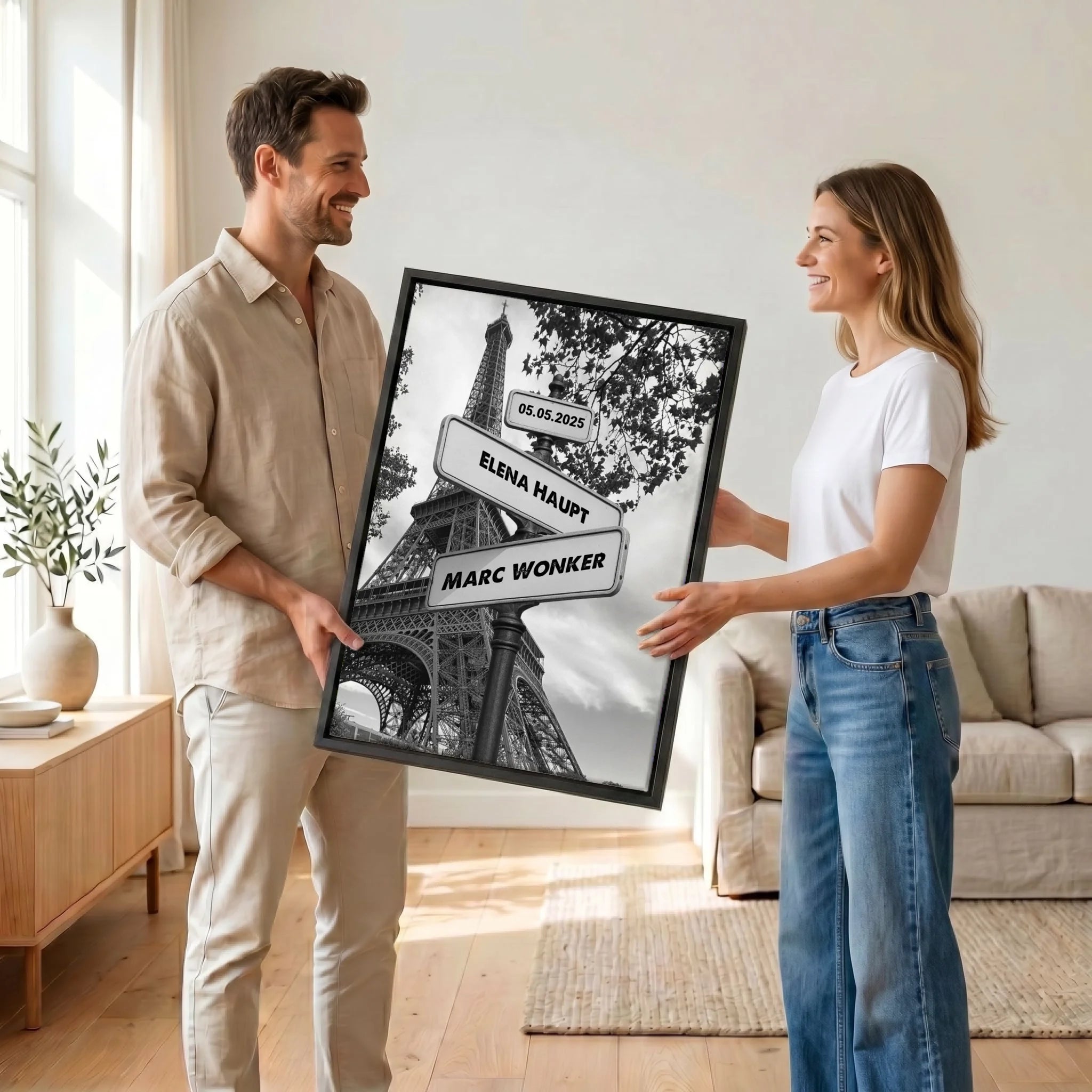 Paar mit Leinwand 34 canvas black