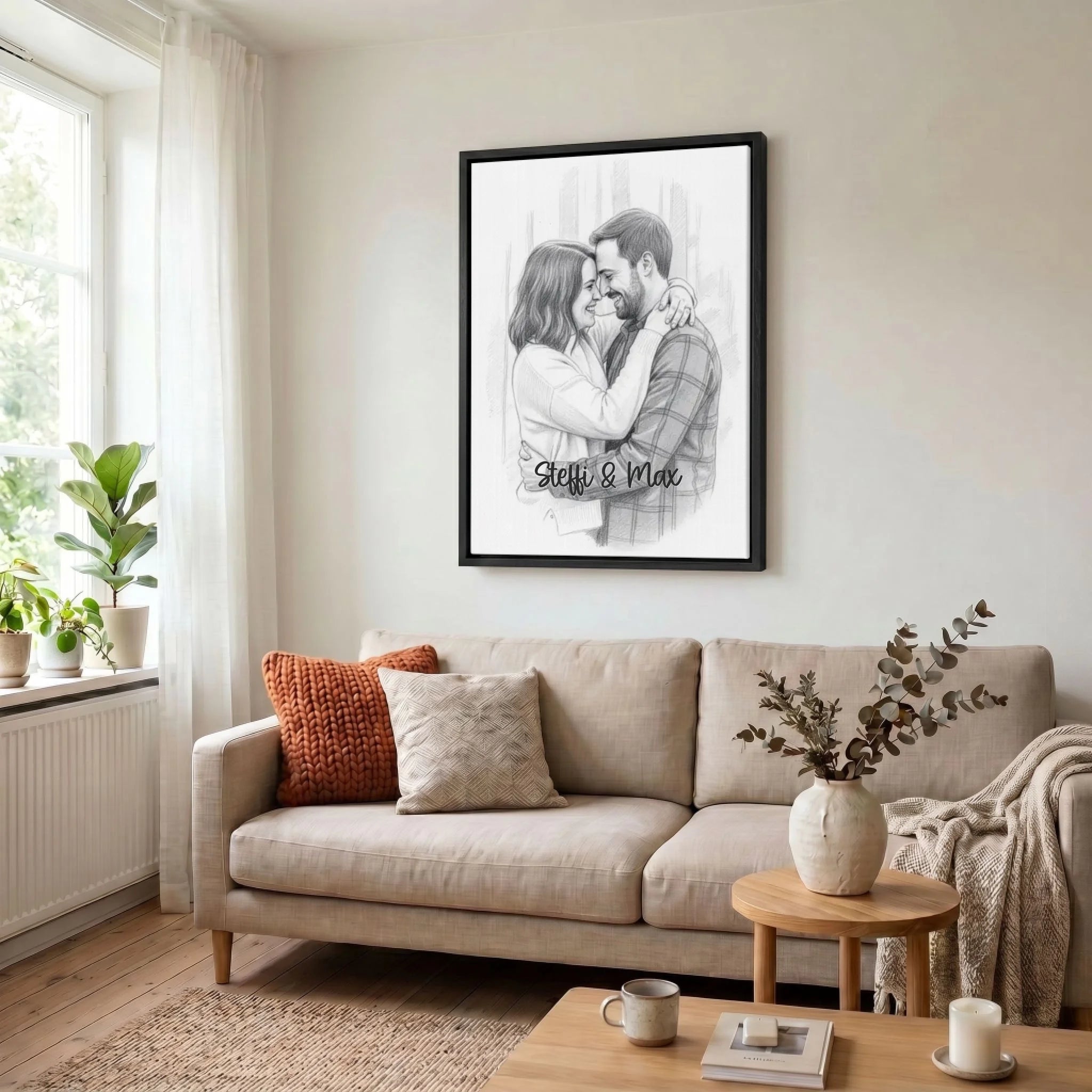 Leinwand Wohnzimmer 34 black