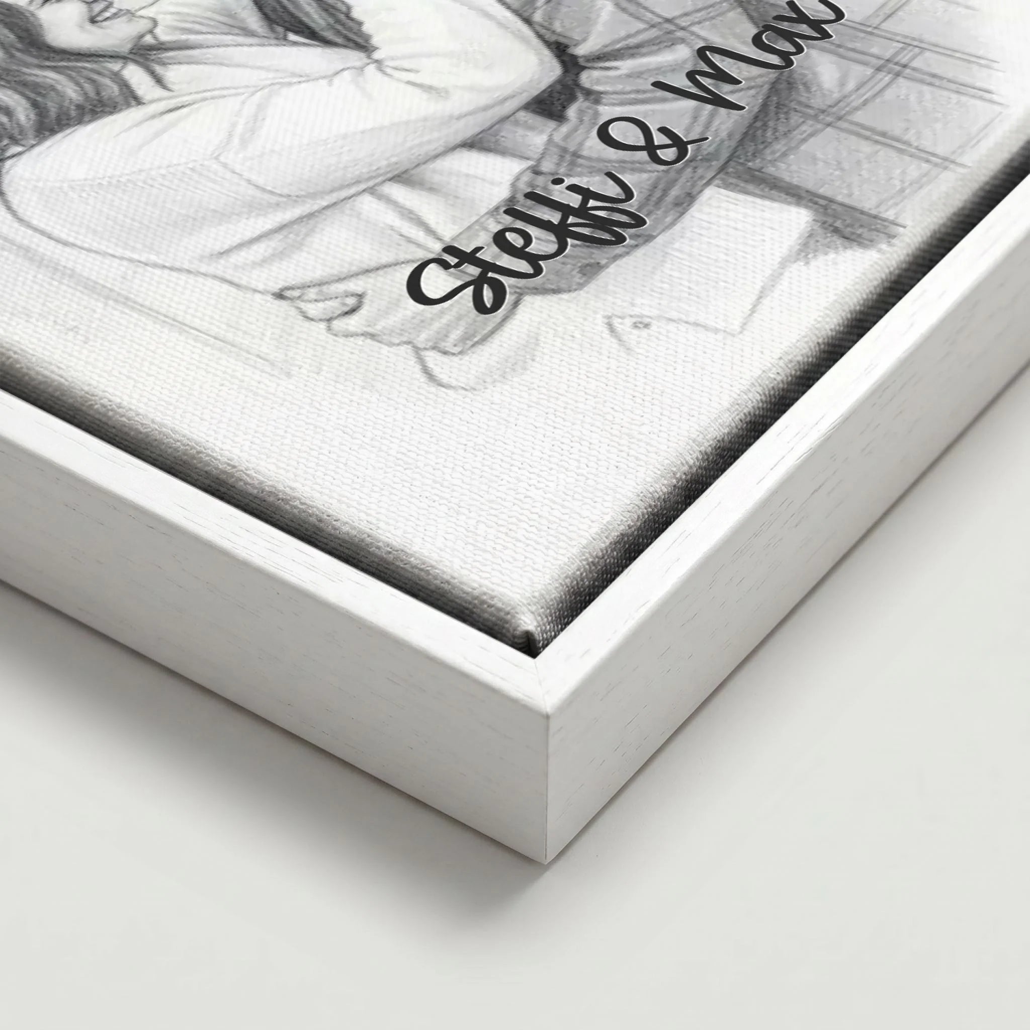 Leinwand Close Up framed weiss