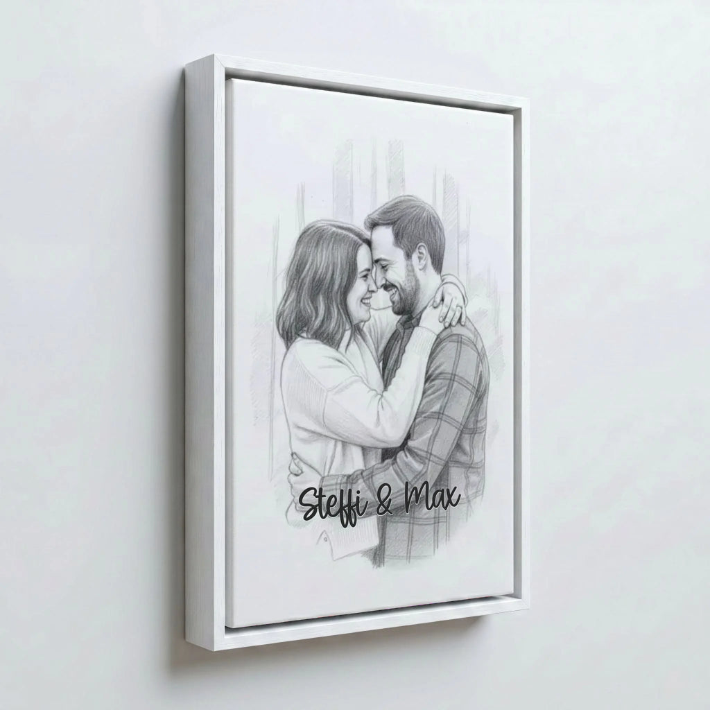 Perspektive Wand 23weiss frame canvas