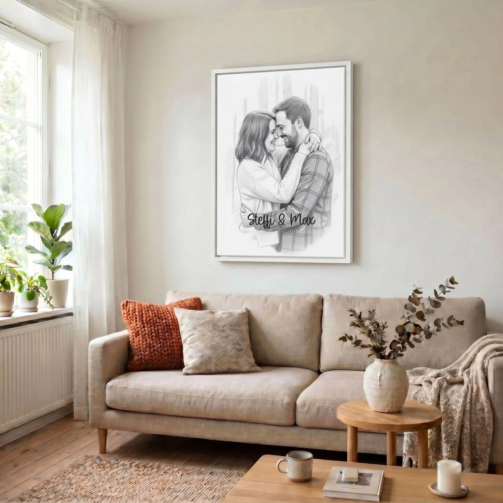 Leinwand Wohnzimmer 34 weiss