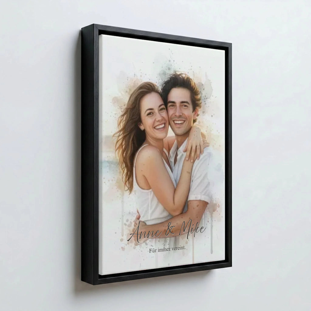 Perspektive Wand 23 black frame canvas