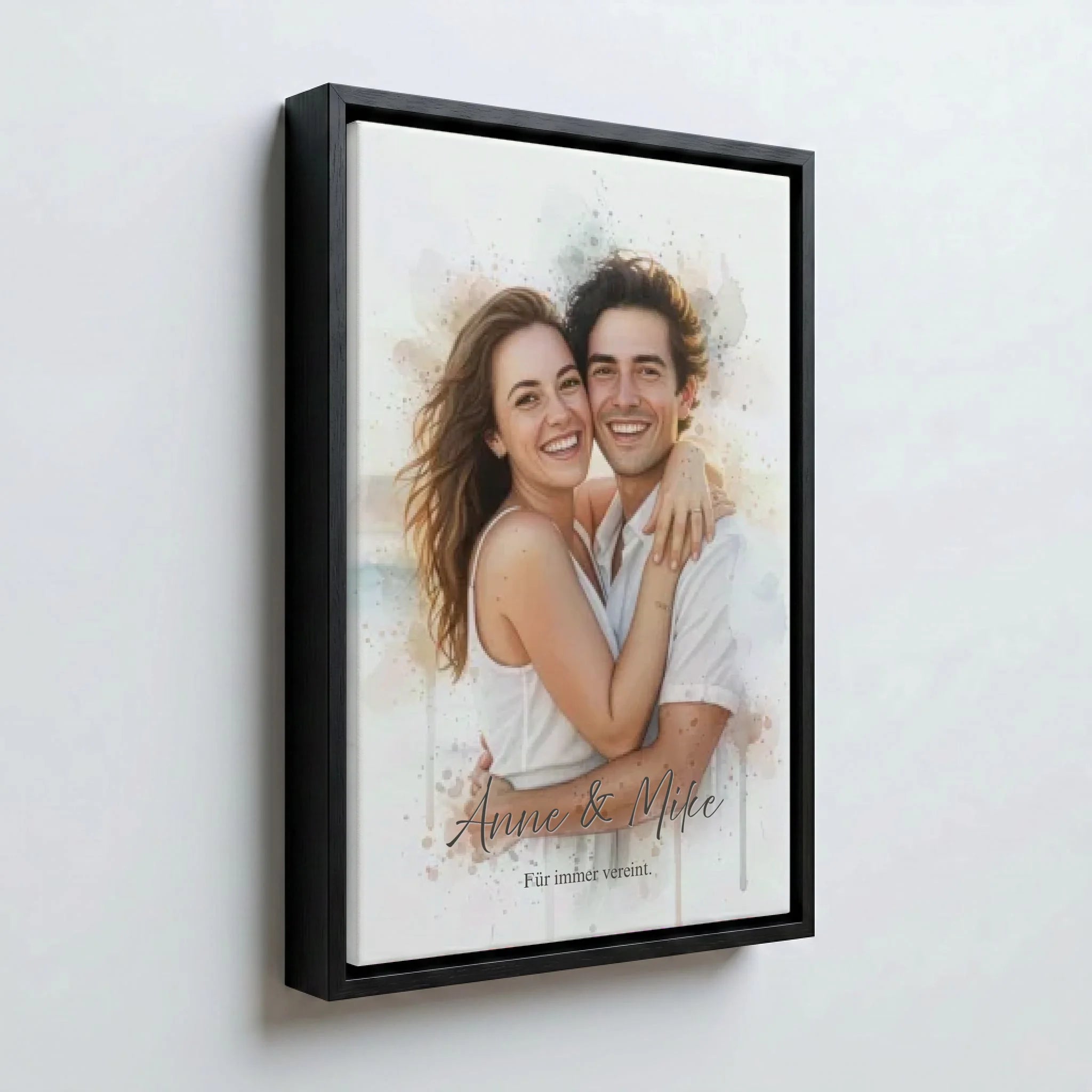 Perspektive Wand 23 black frame canvas