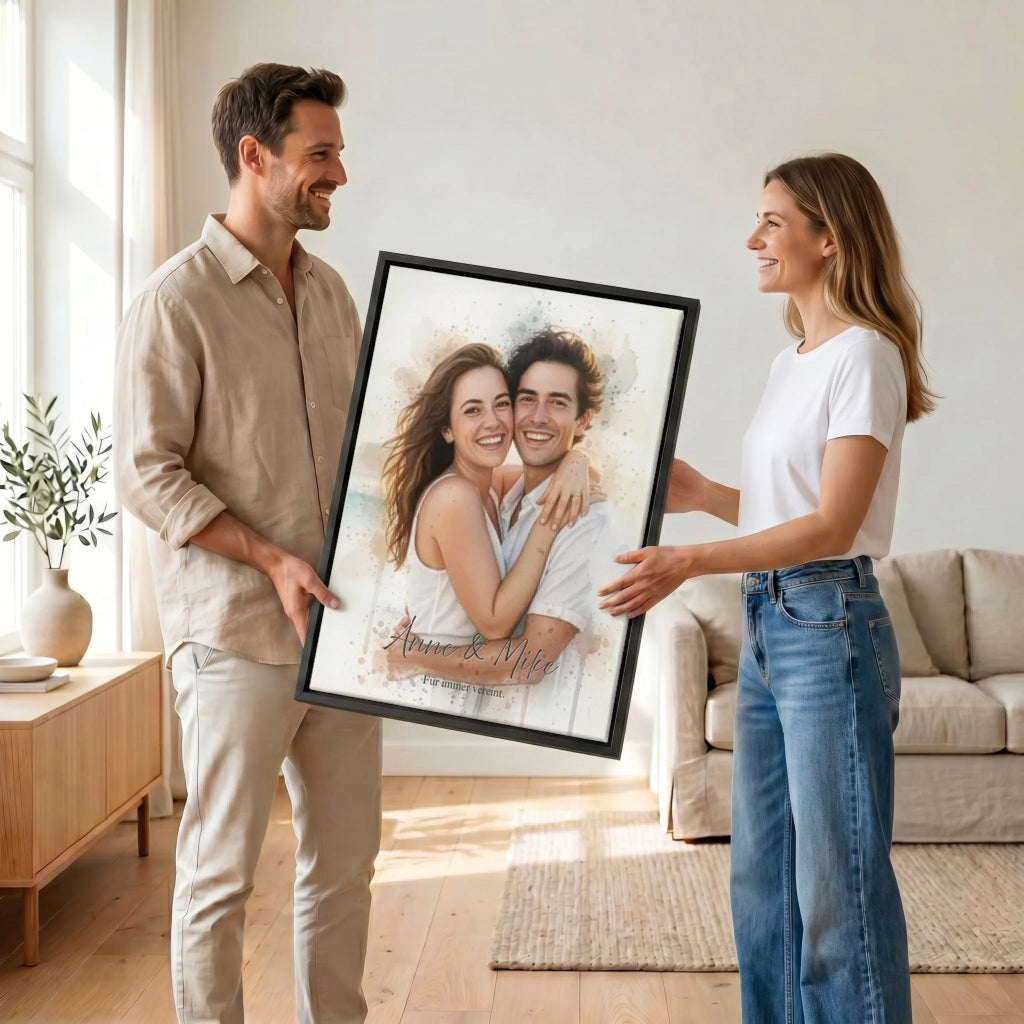 Paar mit Leinwand 34 canvas black