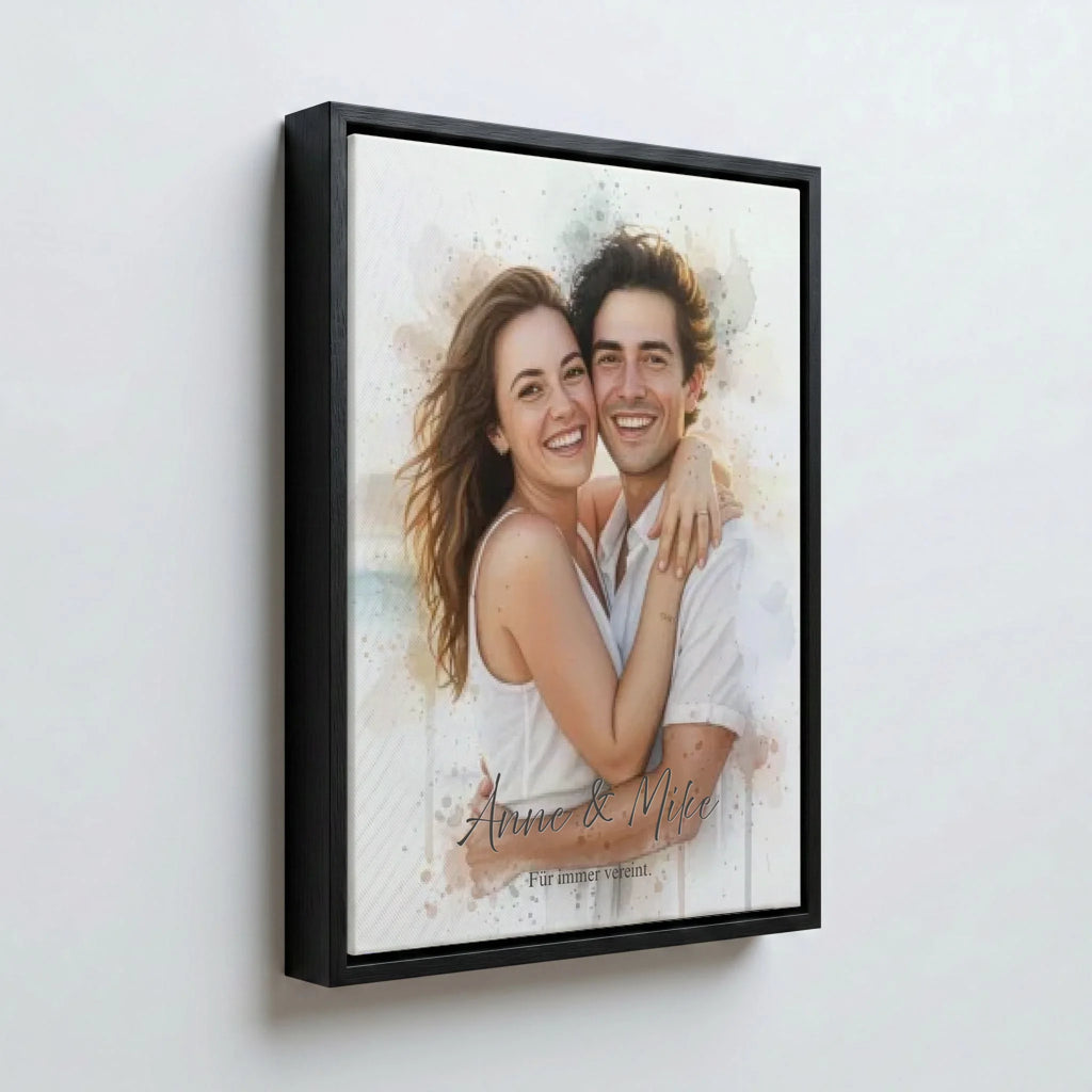 Perspektive Wand 34 black frame canvas