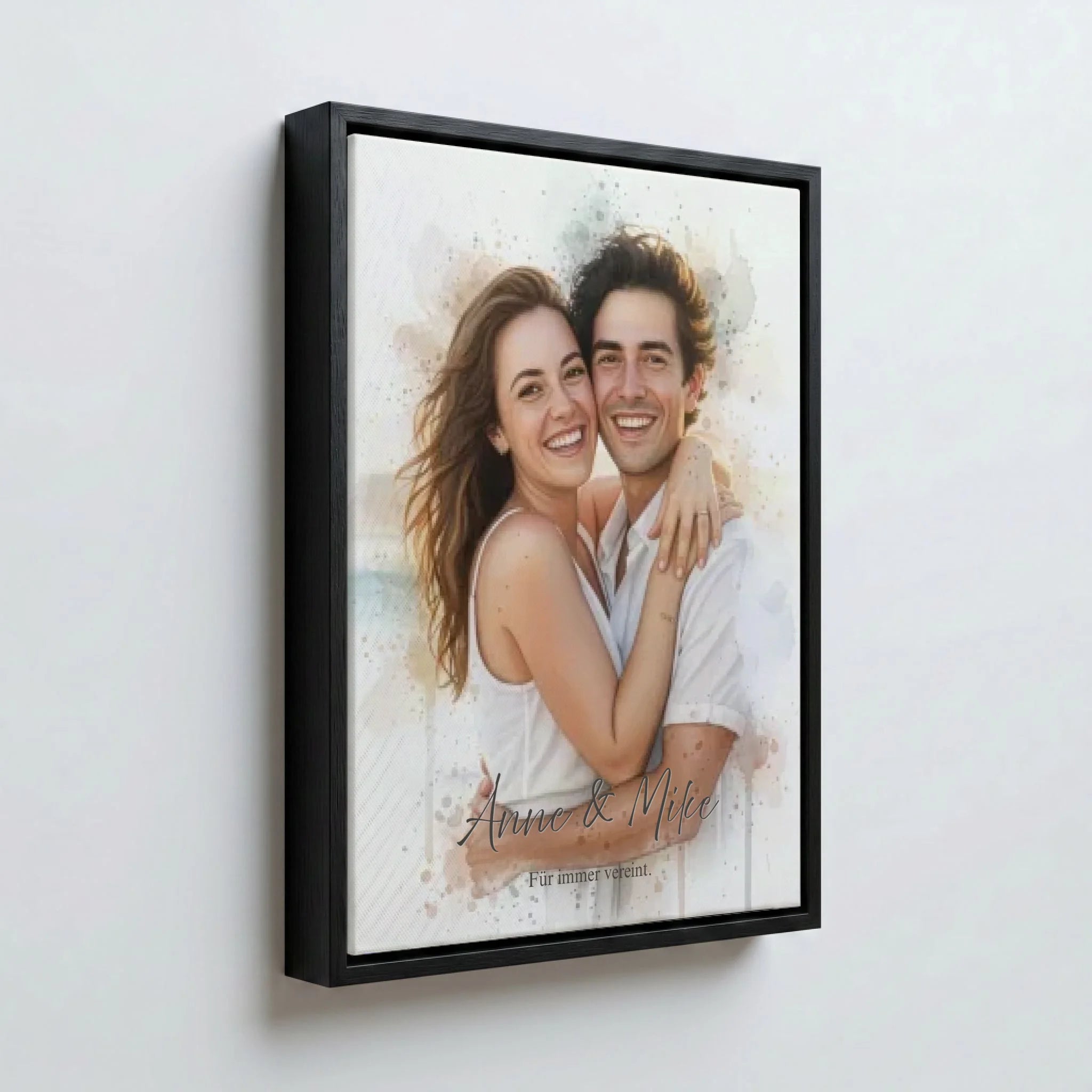 Perspektive Wand 34 black frame canvas