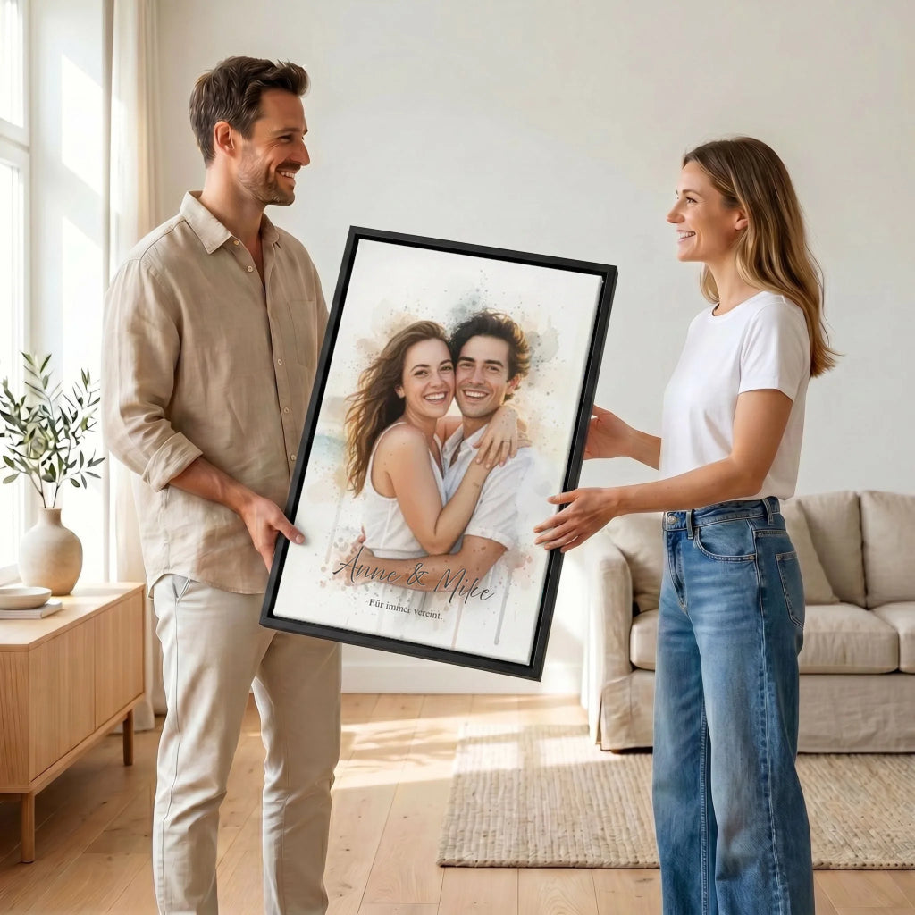 Paar mit Leinwand 23 canvas black
