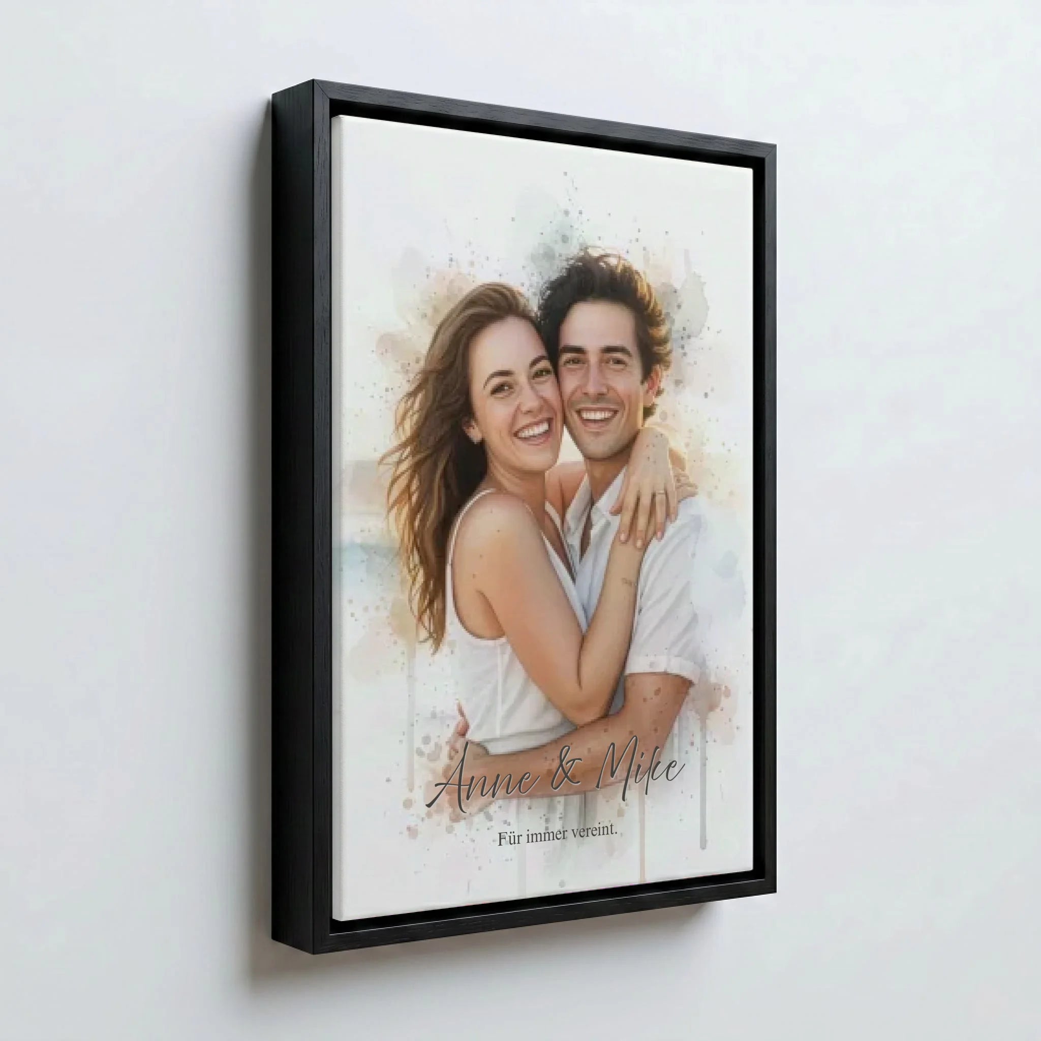 Perspektive Wand 23 black frame canvas