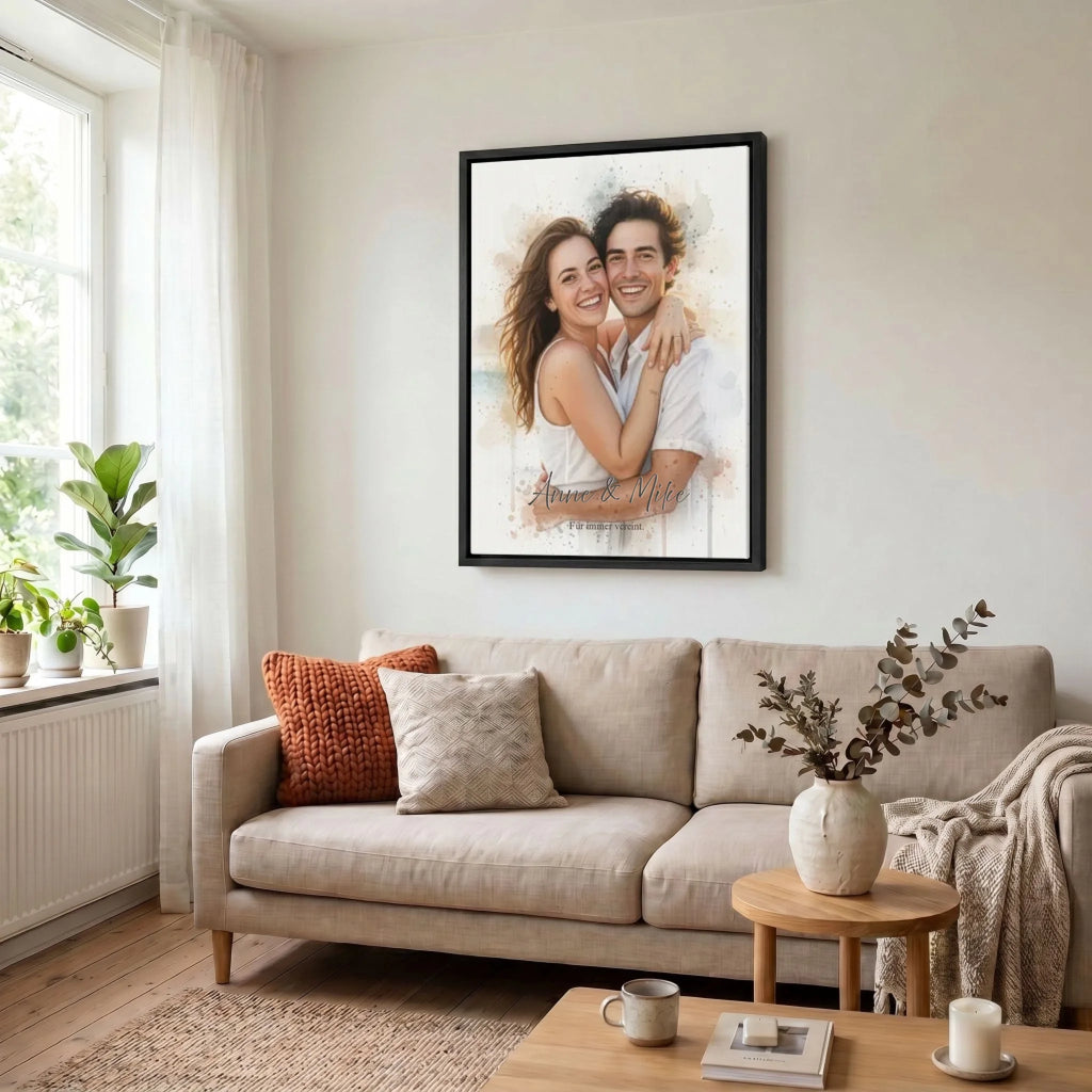 Leinwand Wohnzimmer 34 black