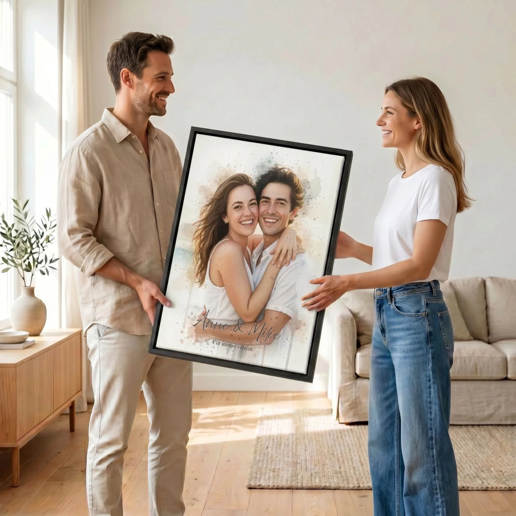 Paar mit Leinwand 34 canvas black