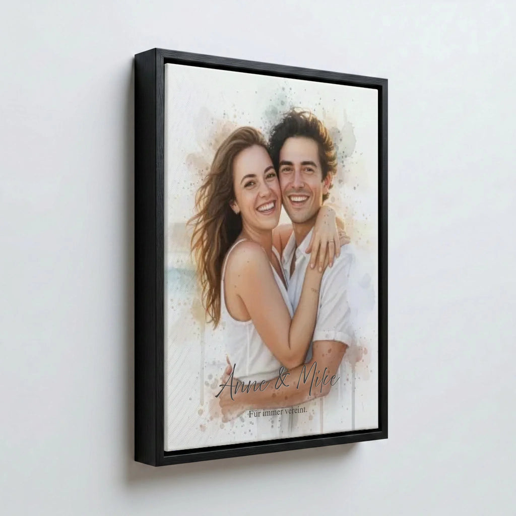 Perspektive Wand 34 black frame canvas