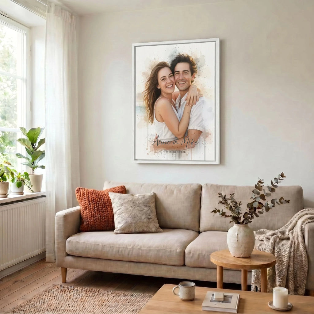 Leinwand Wohnzimmer 34 weiss