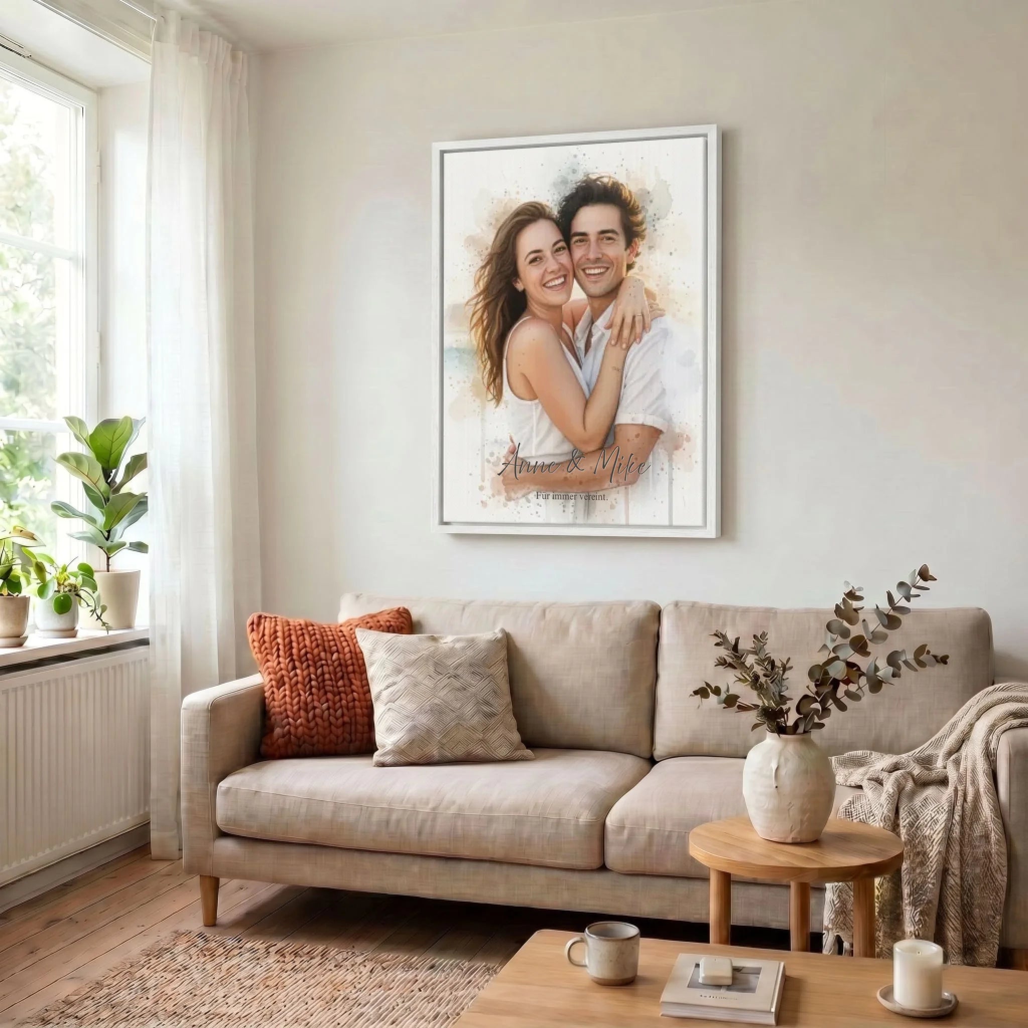 Leinwand Wohnzimmer 34 weiss