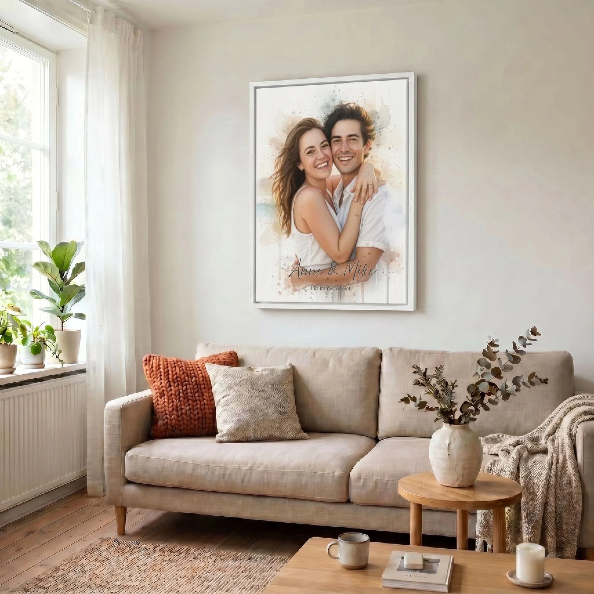 Leinwand Wohnzimmer 34 weiss