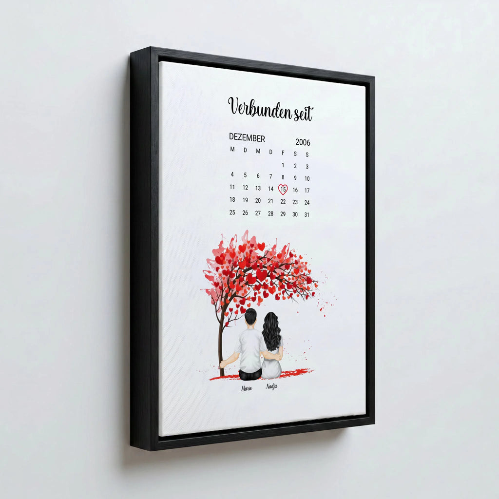 Perspektive Wand 34 black frame canvas