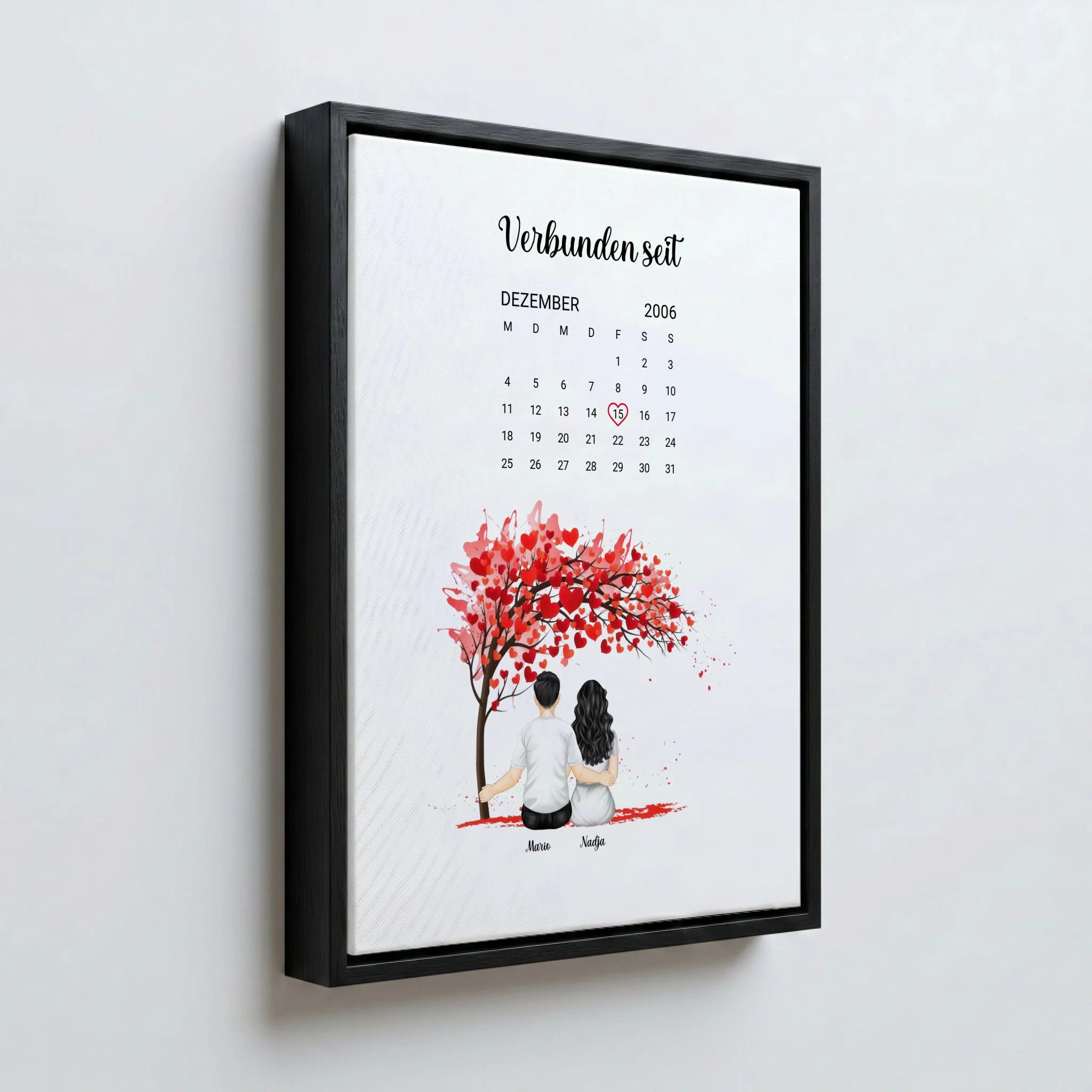 Perspektive Wand 34 black frame canvas