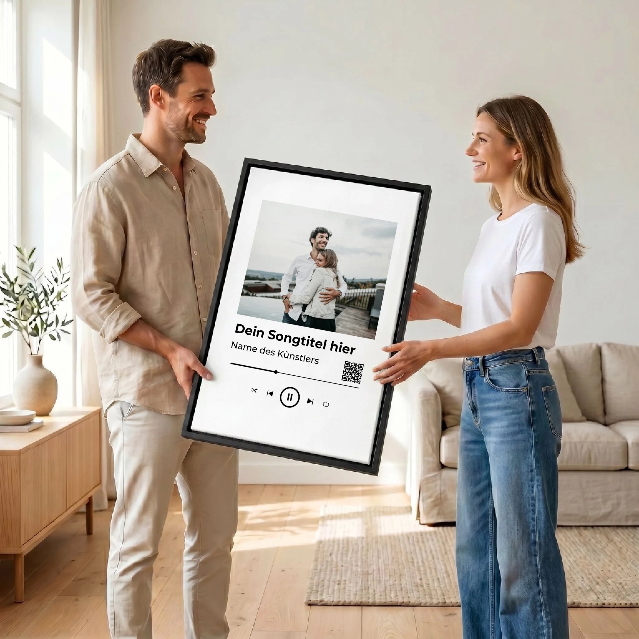 Paar mit Leinwand 23 canvas black