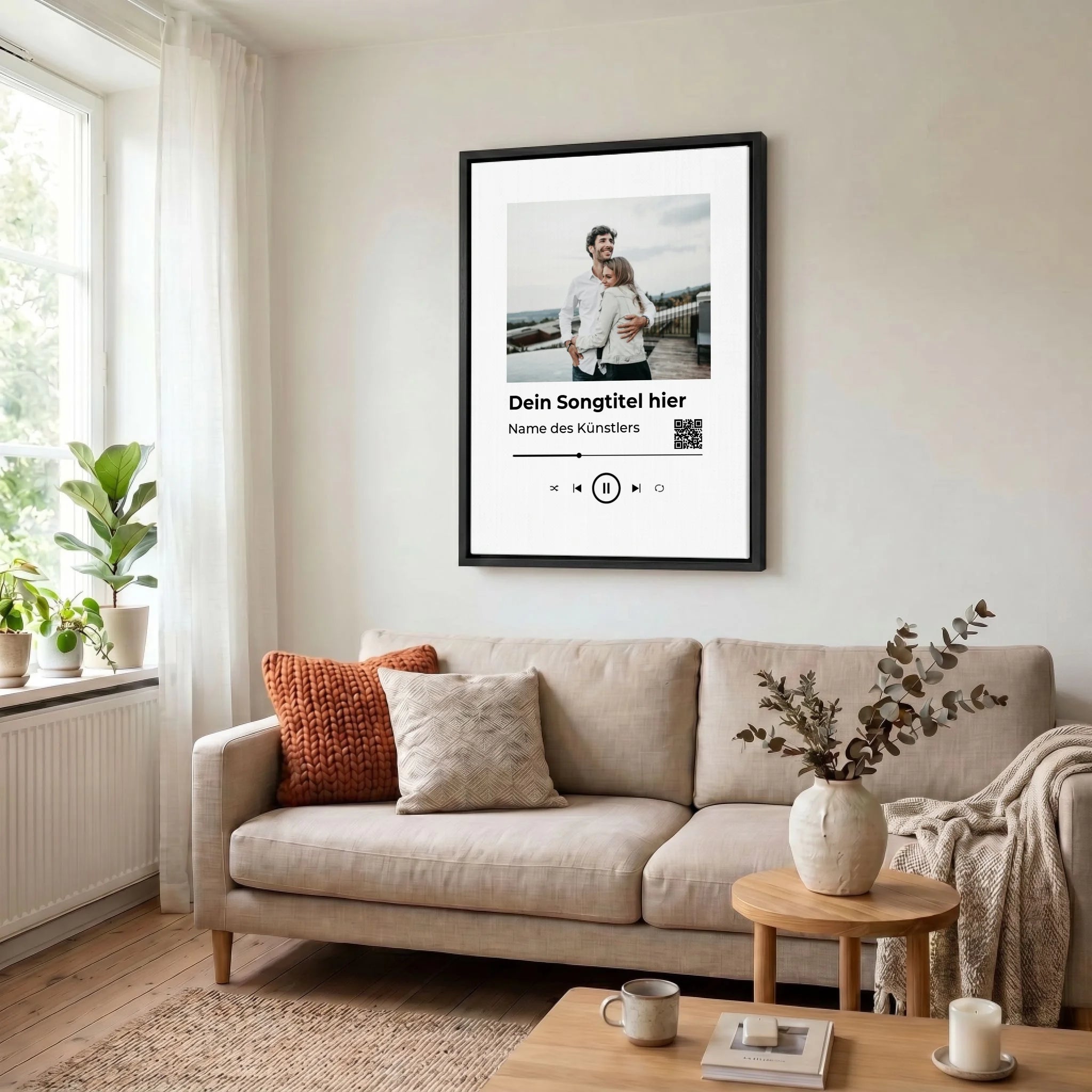 Leinwand Wohnzimmer 34 black
