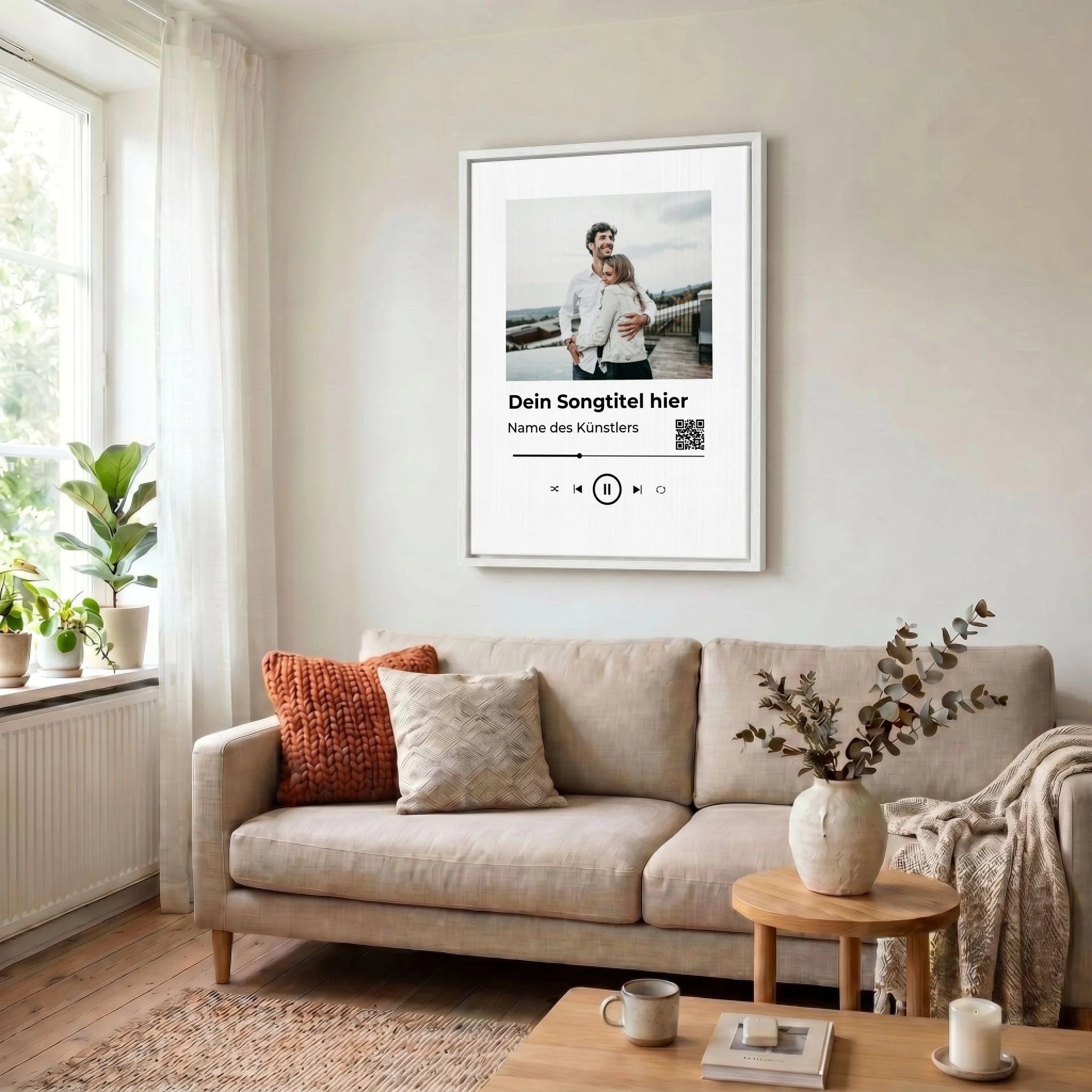 Leinwand Wohnzimmer 34 weiss