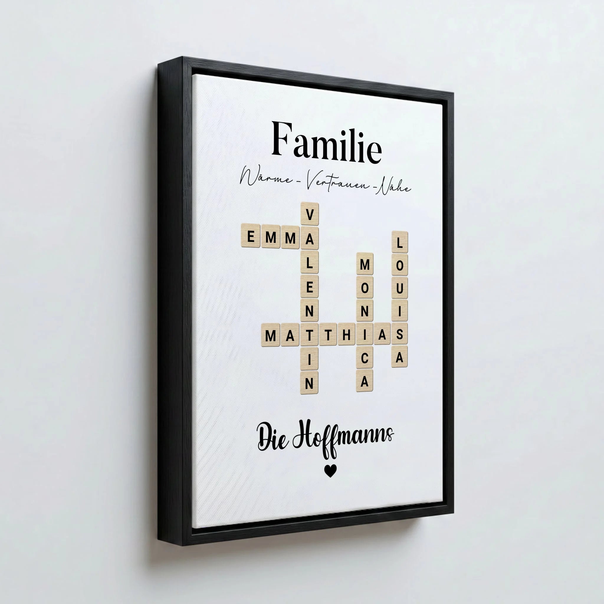 Perspektive Wand 34 black frame canvas