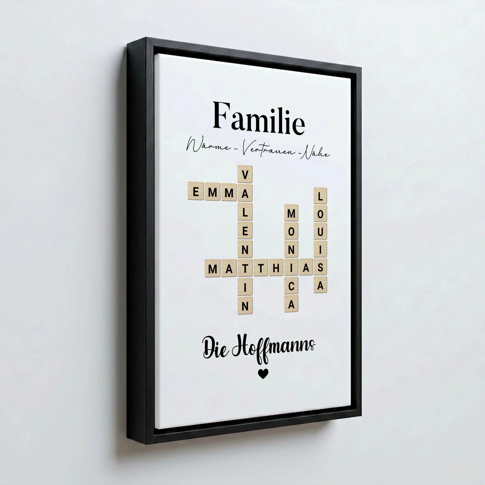 Perspektive Wand 23 black frame canvas