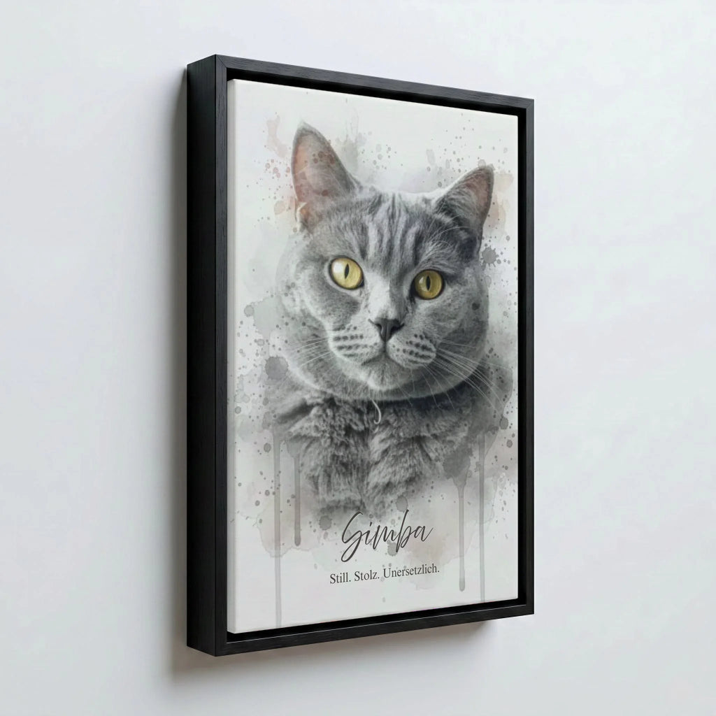 Perspektive Wand 23 black frame canvas