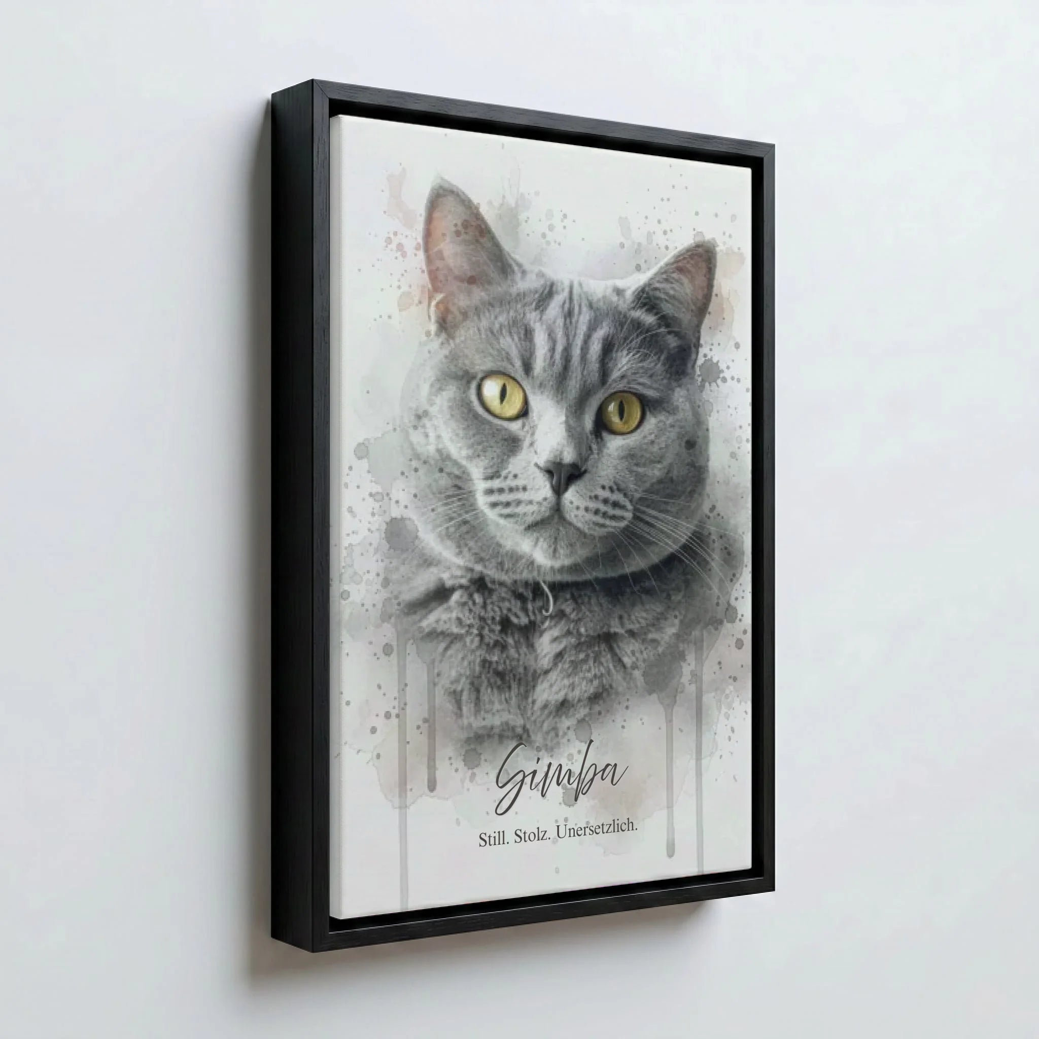 Perspektive Wand 23 black frame canvas