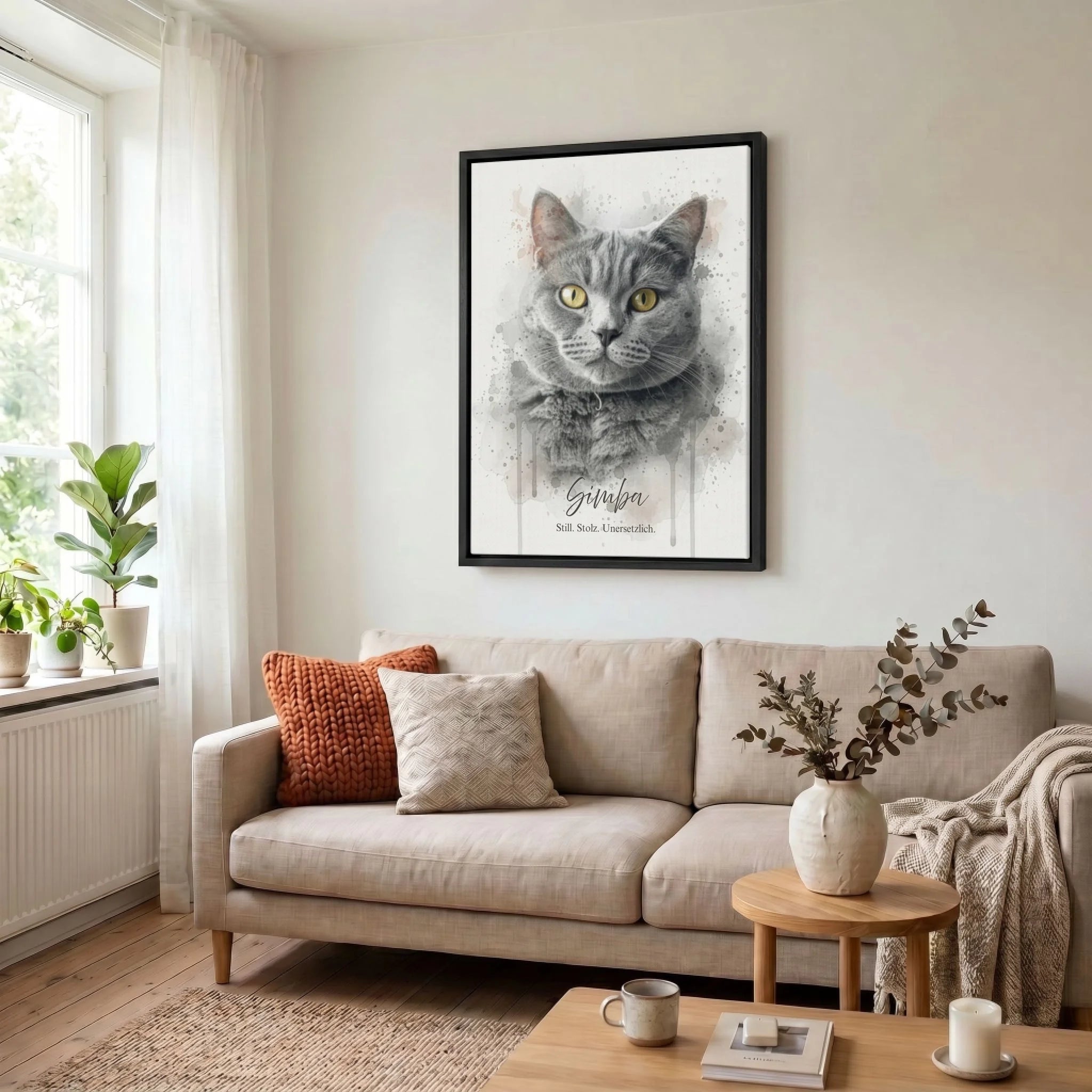Leinwand Wohnzimmer 34 black