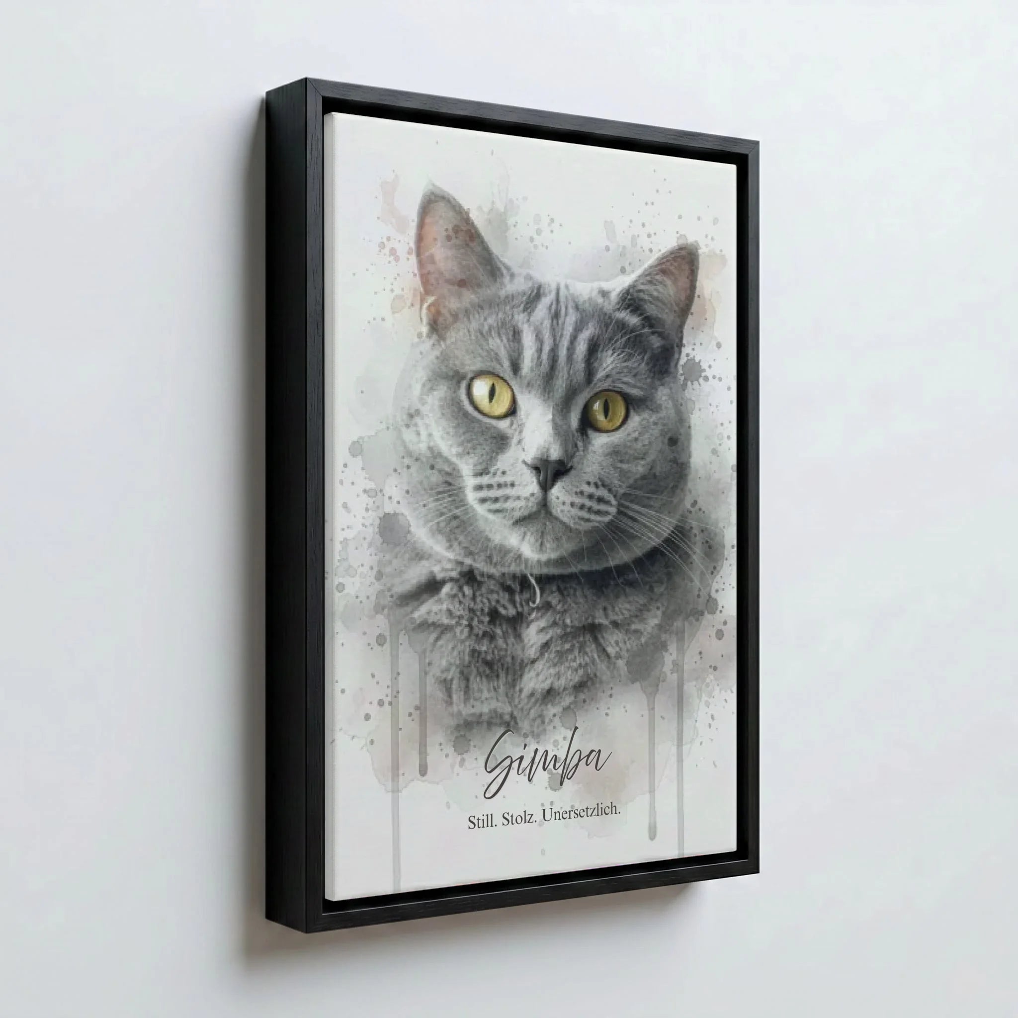 Perspektive Wand 23 black frame canvas