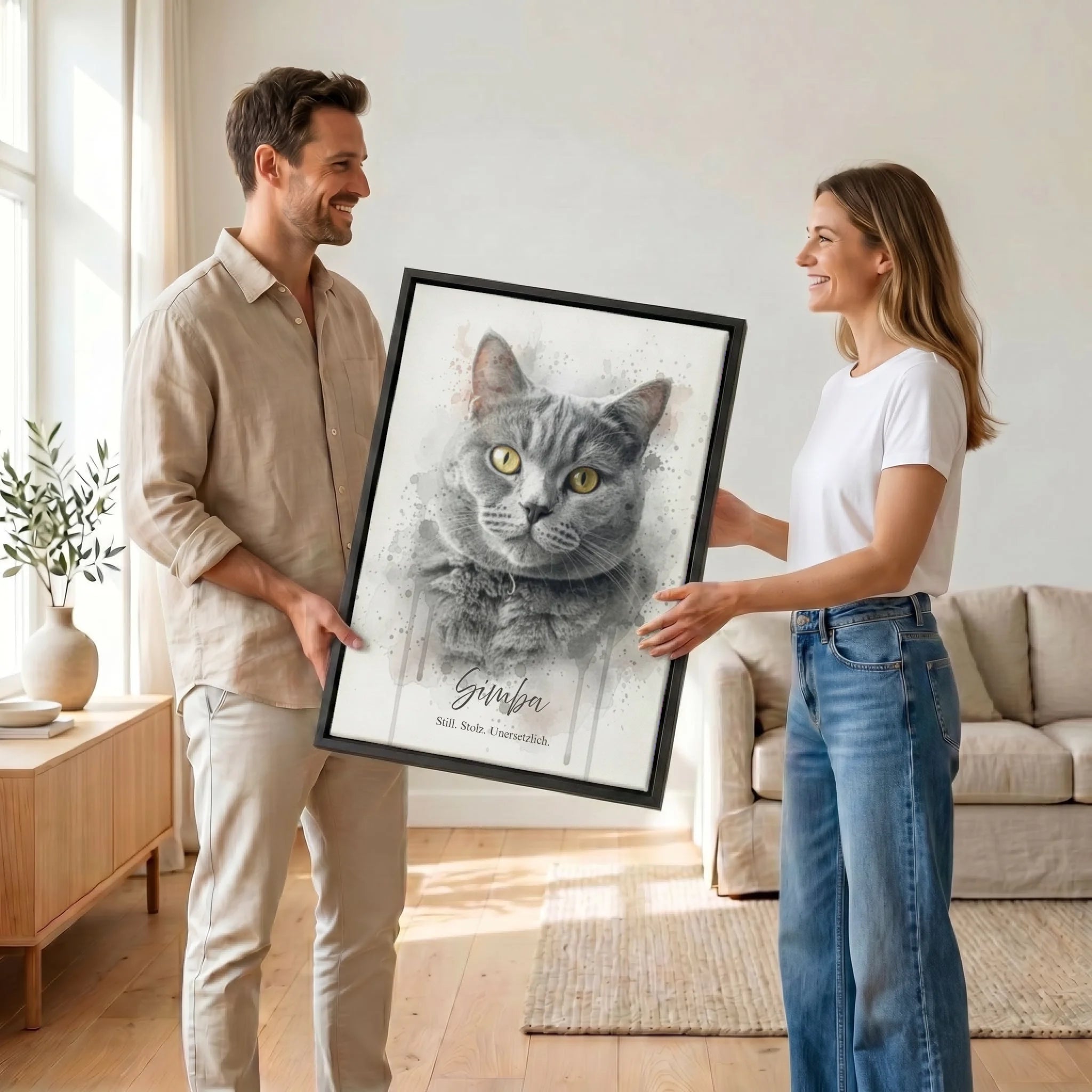 Paar mit Leinwand 34 canvas black