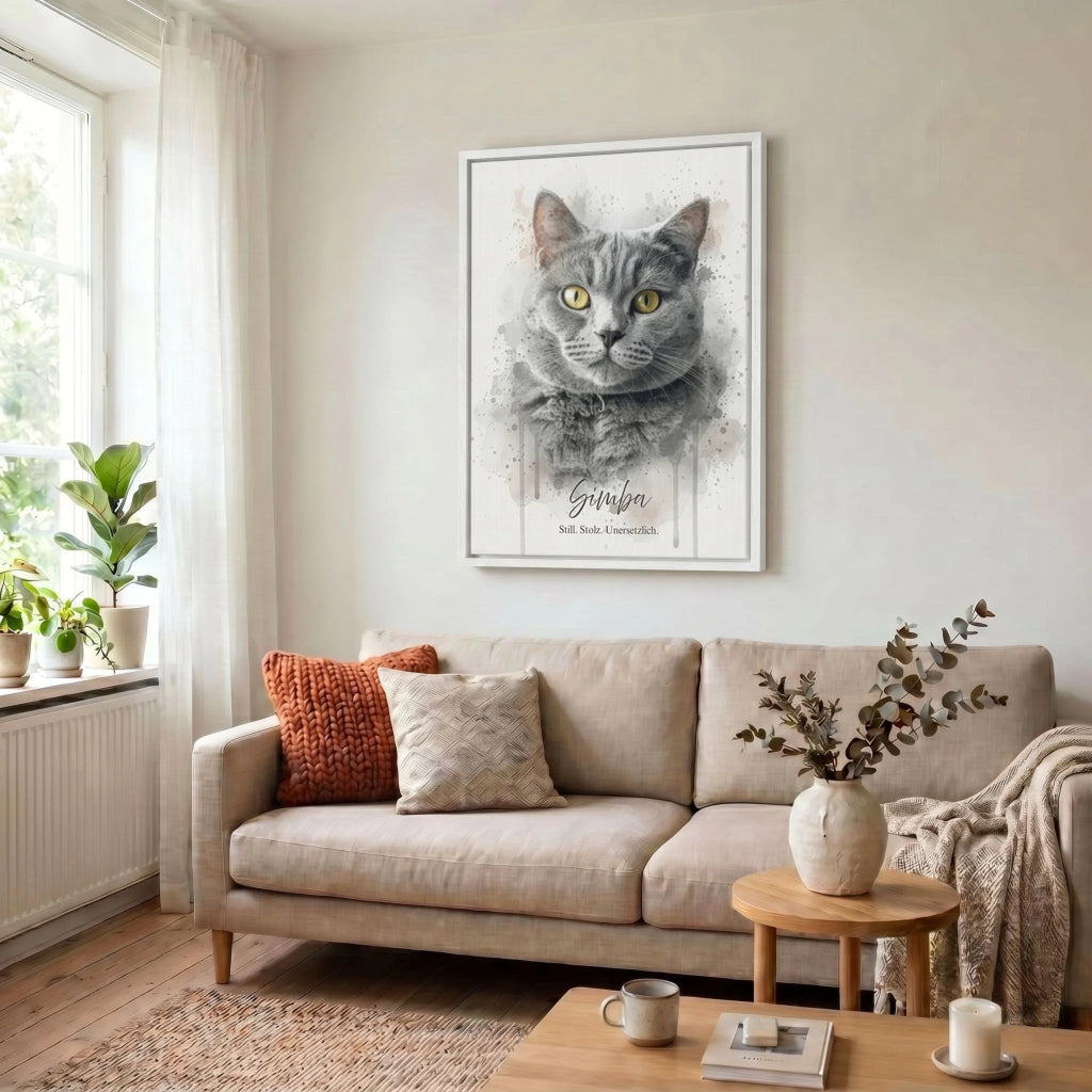 Leinwand Wohnzimmer 34 weiss