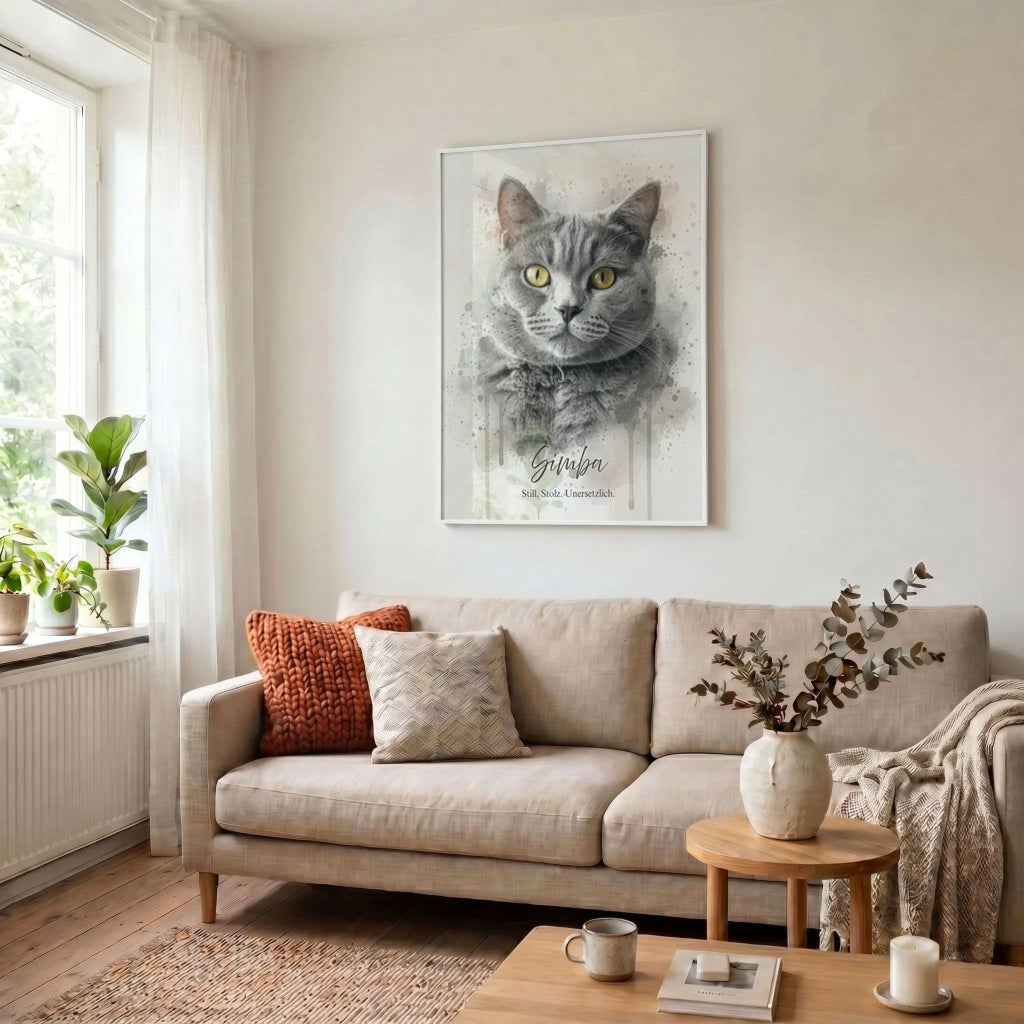 34 Poster weiss Wohnzimmer