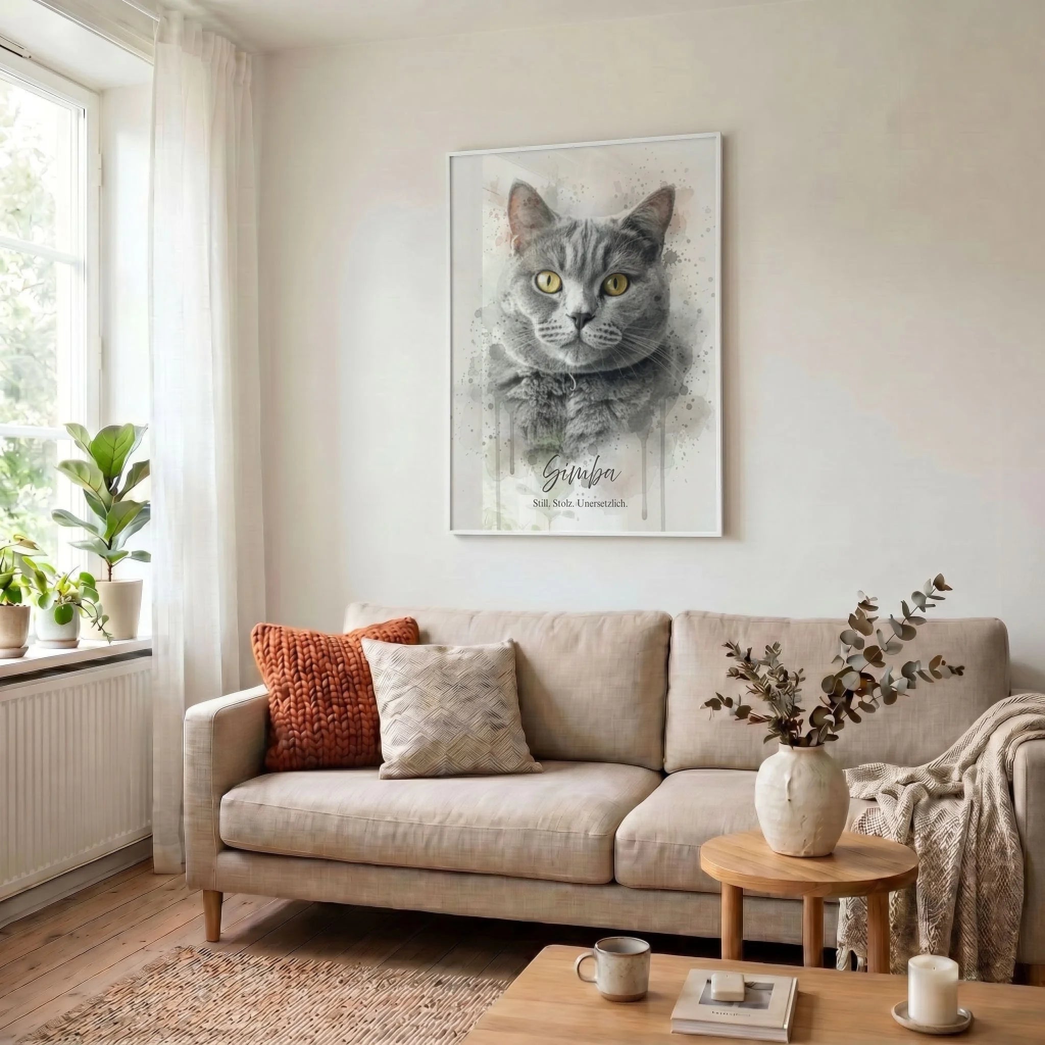 34 Poster weiss Wohnzimmer